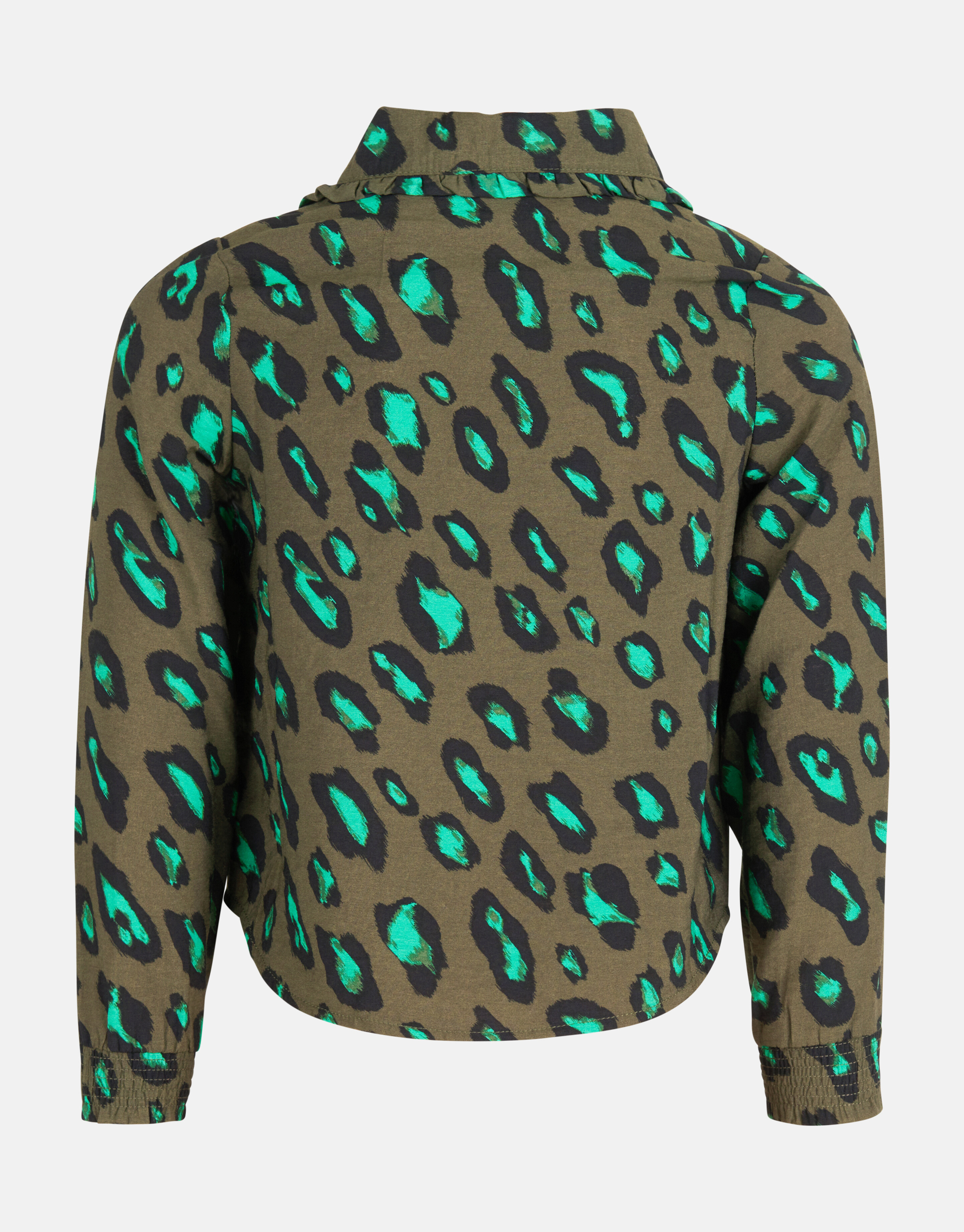 Bluse mit Leopardenmuster Dunkelgrün SHOEBY GIRLS
