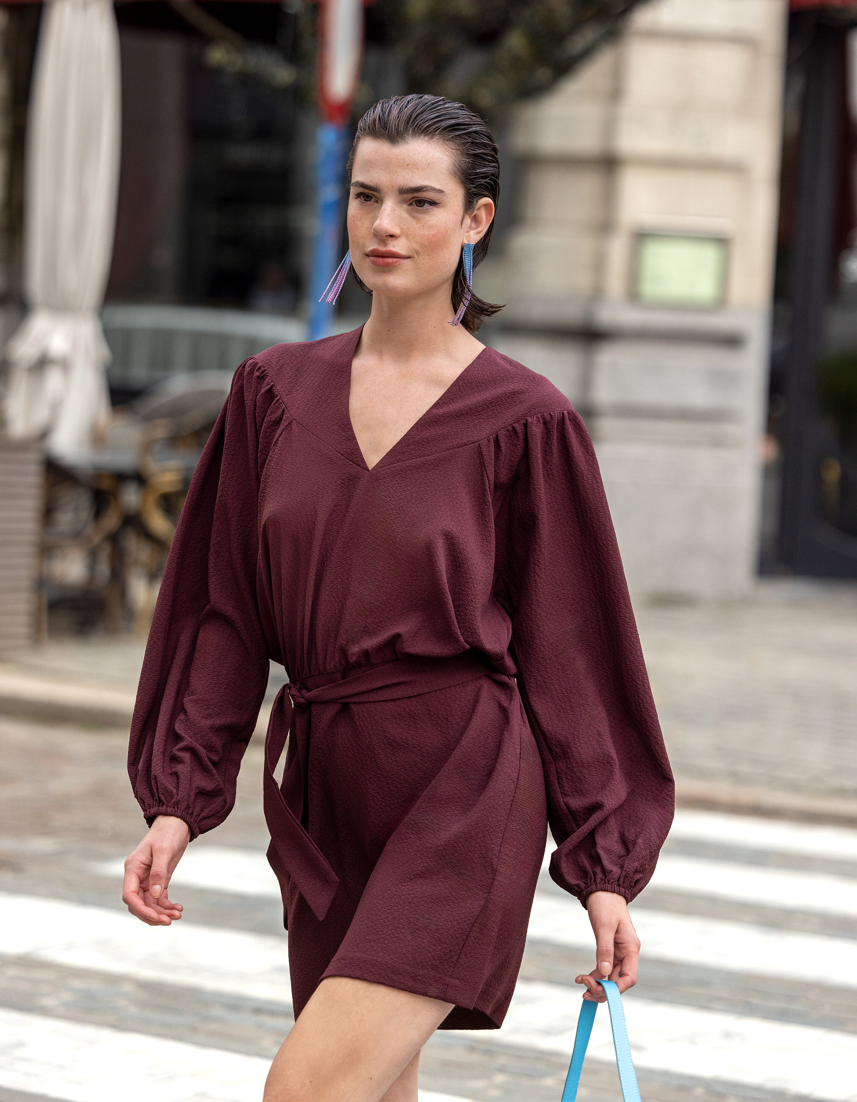 Struktur Kleid Bordeaux SHOEBY WOMEN