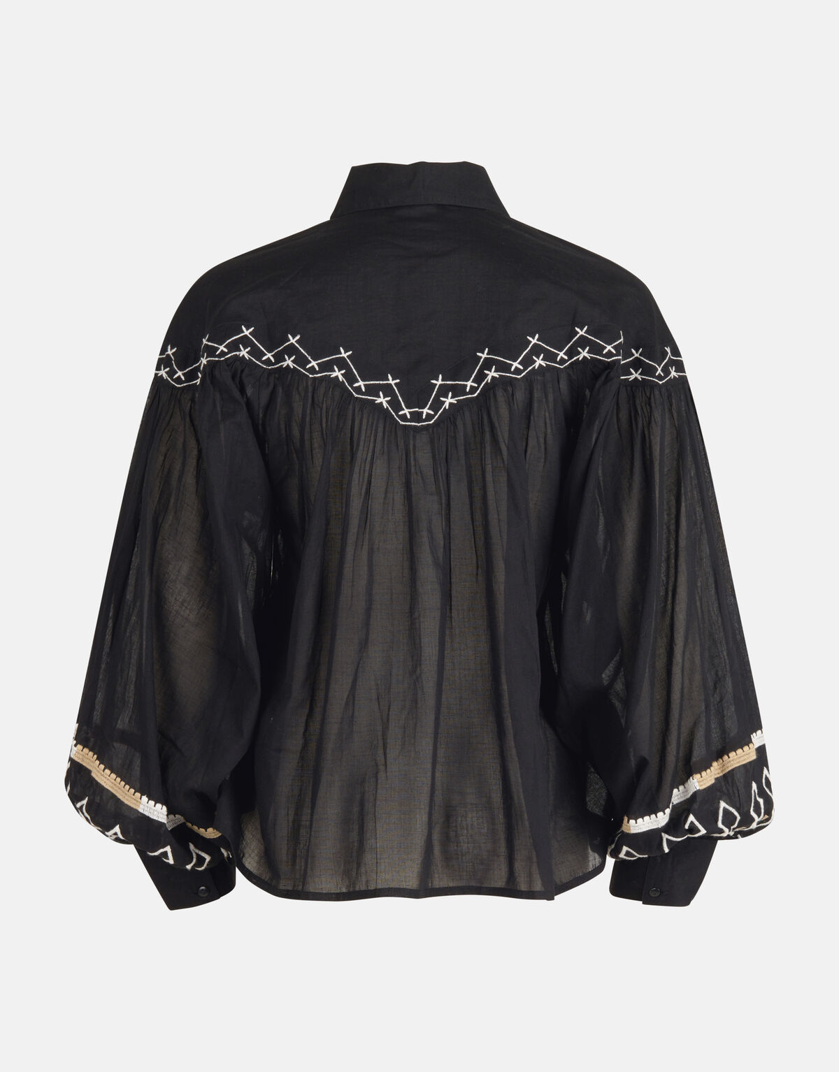 Bluse mit Stickerei Schwarz SHOEBY WOMEN