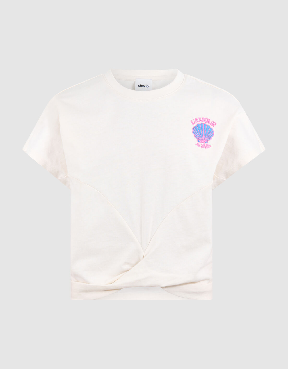 Muschel Revers Top Off White SHOEBY GIRLS