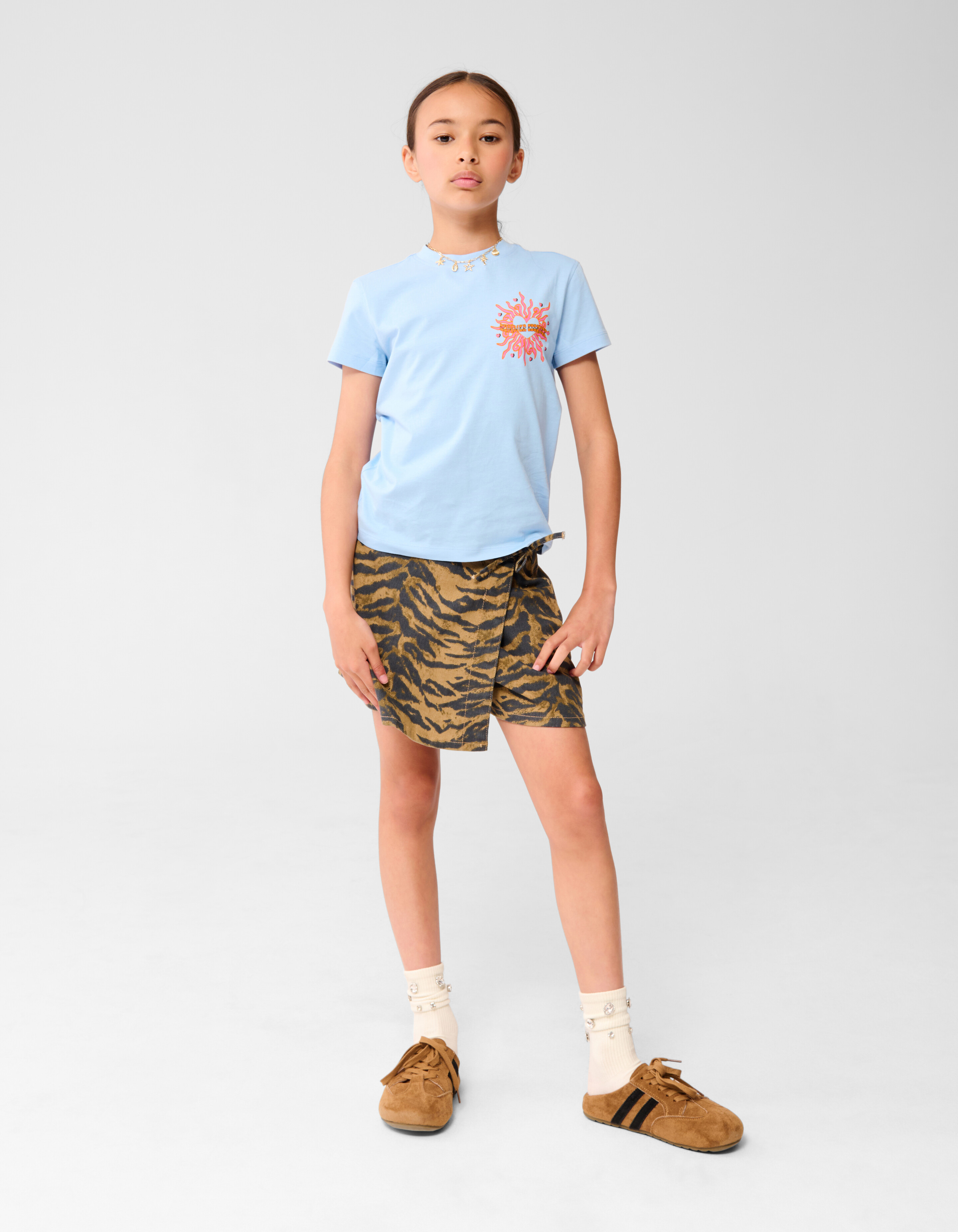 Cooles Artwork T-shirt Hellblau SHOEBY GIRLS