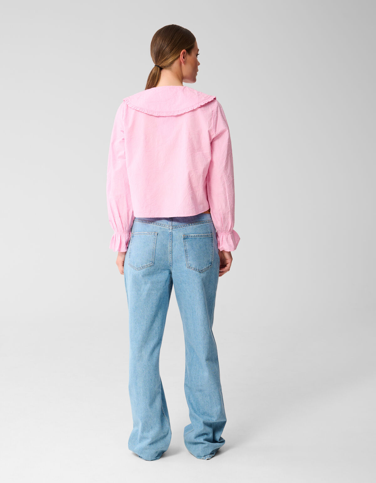 Blume Cord Bluse Rosa SHOEBY WOMEN