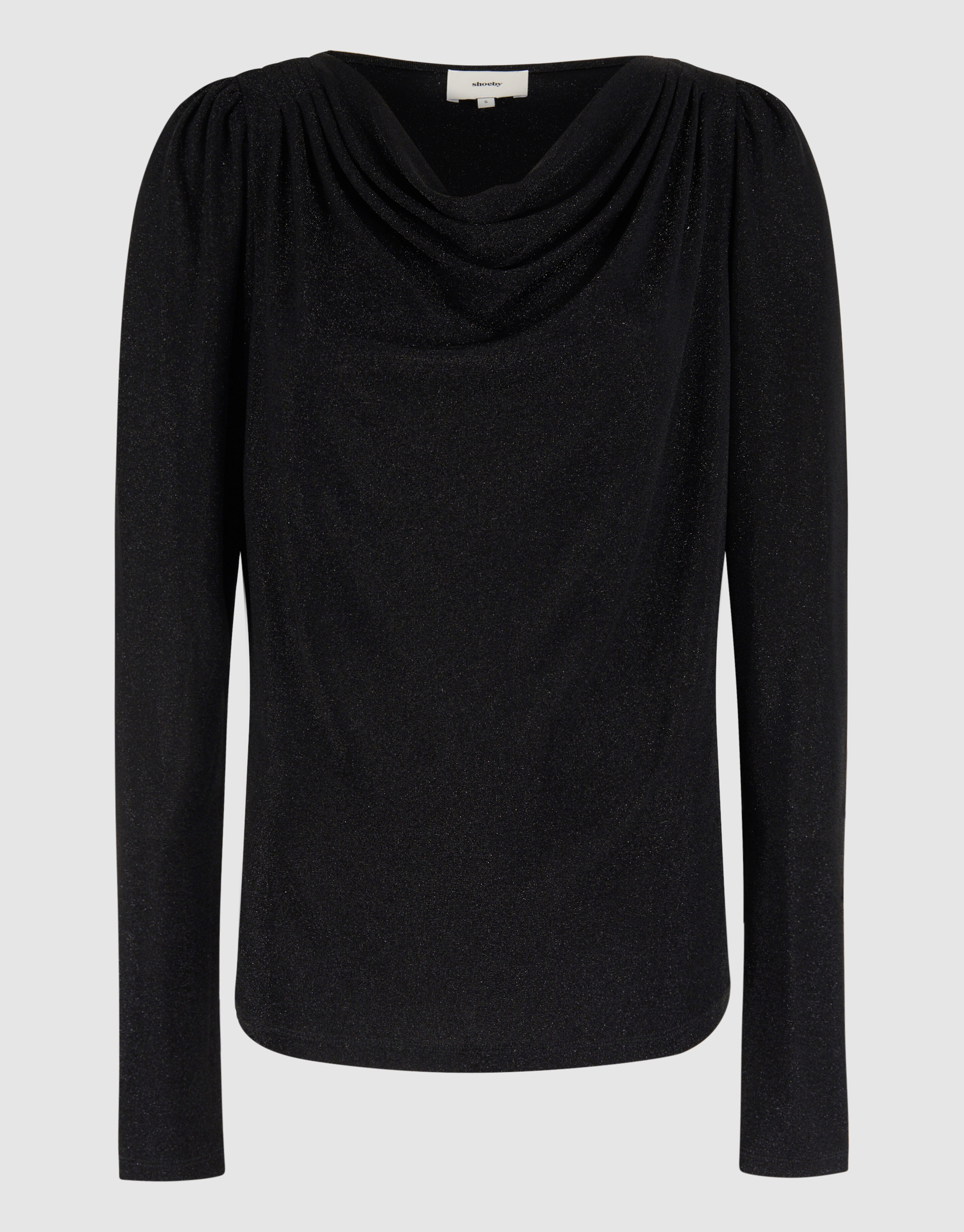 Glitzer Drapierungsbluse Schwarz SHOEBY WOMEN
