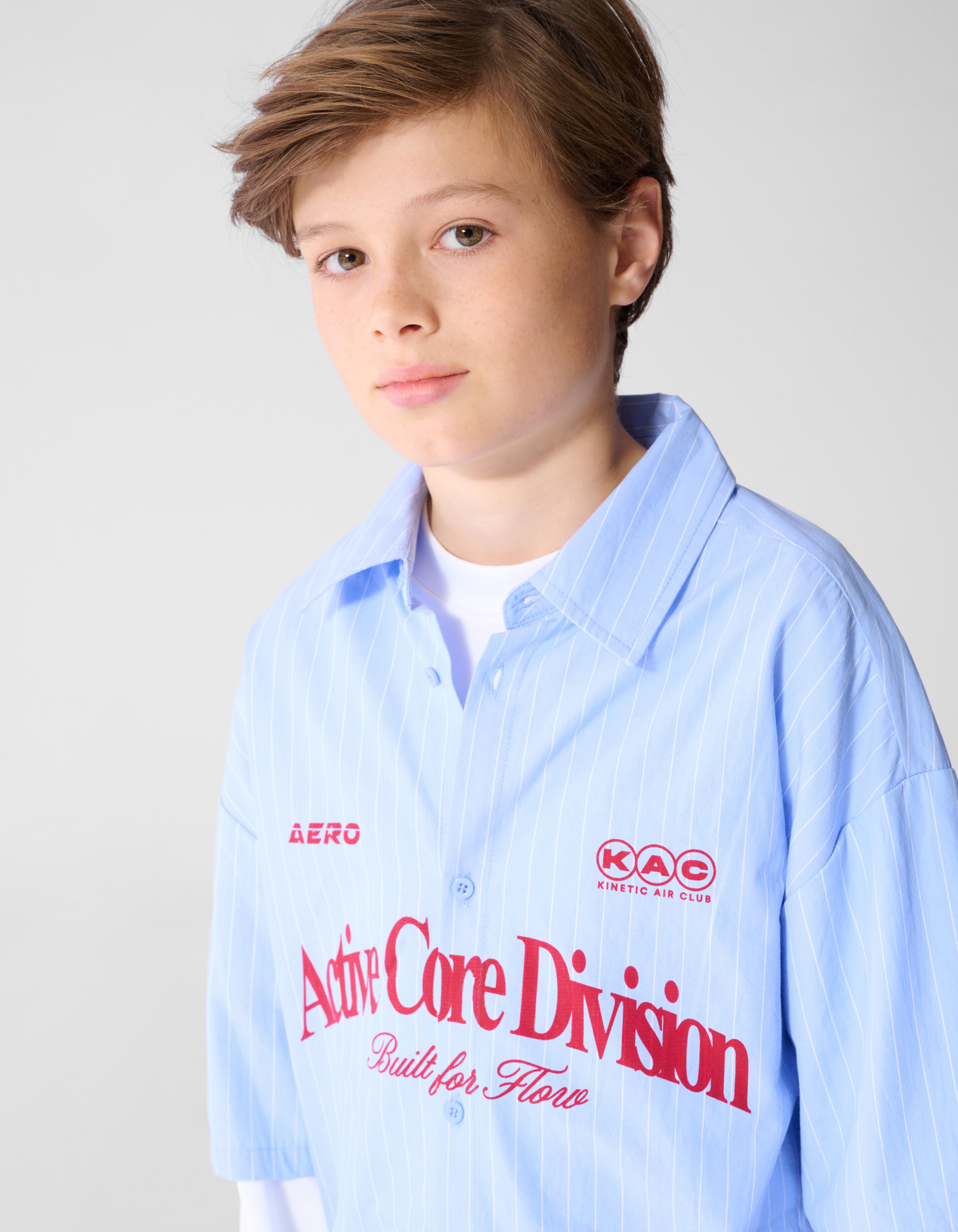 Popelinshirt Mit Doppelten &Auml;rmeln Blau SHOEBY BOYS