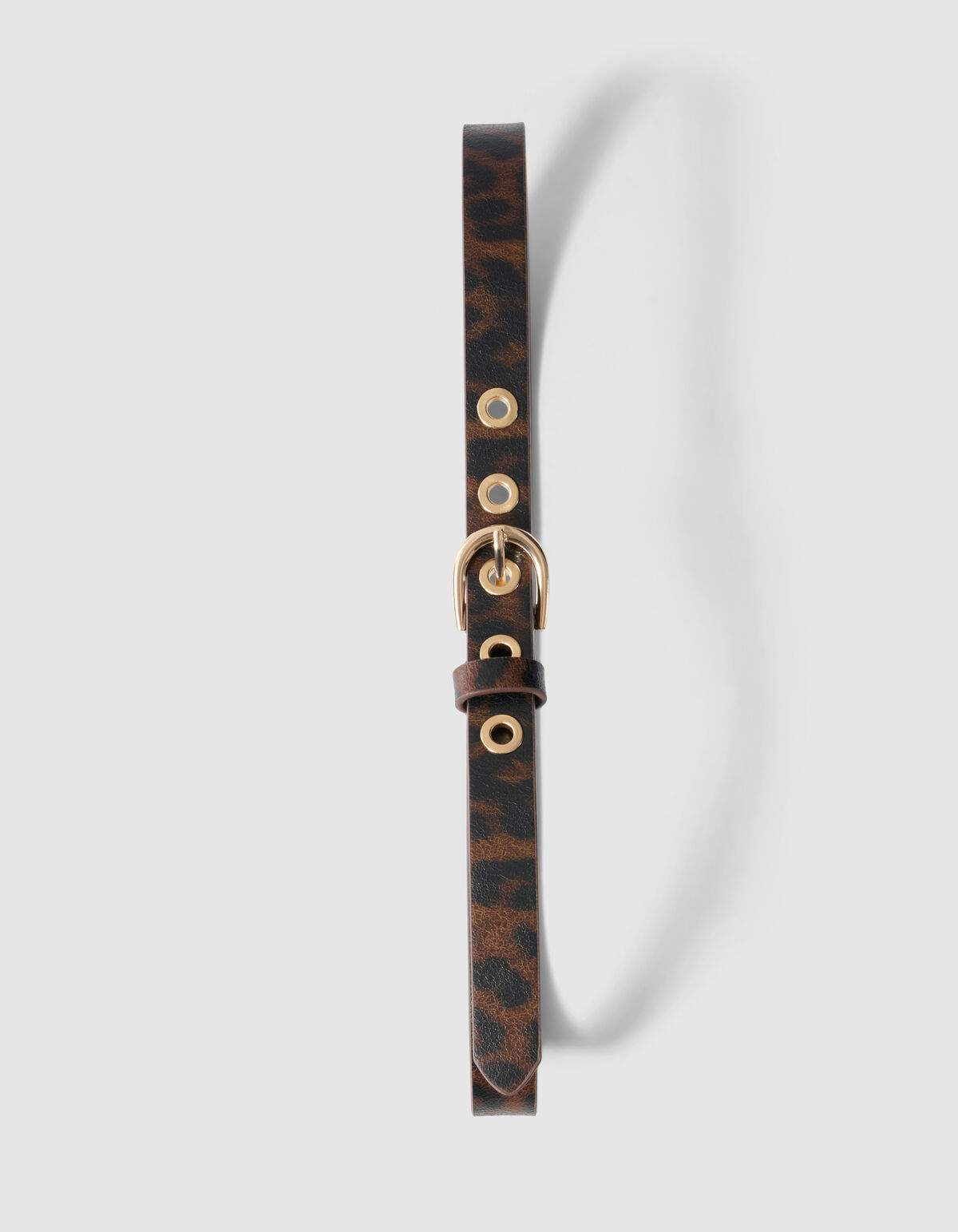 Brauner G&uuml;rtel mit Leopardenmuster SHOEBY ACCESSOIRES