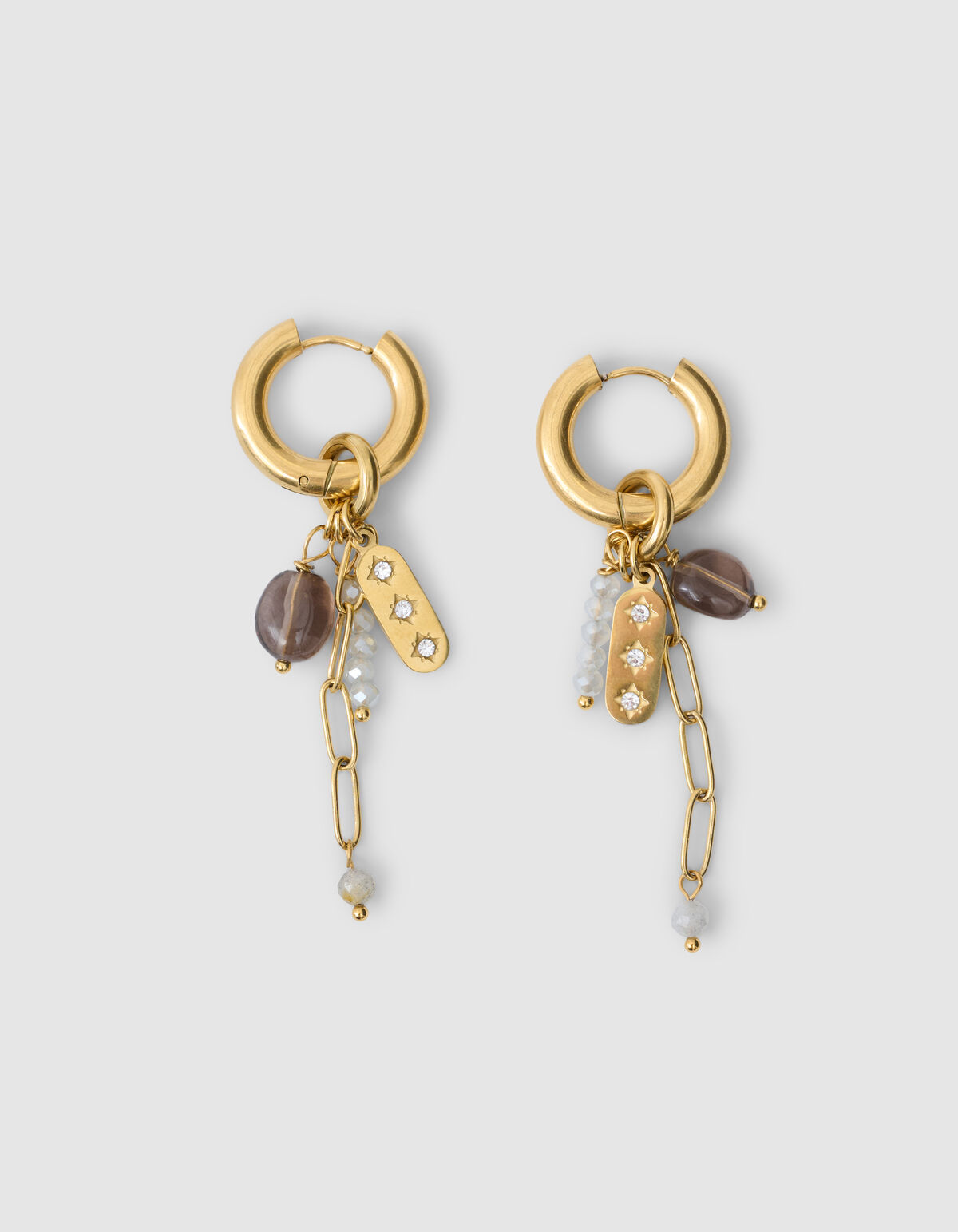 Charm Hoops Ohrringe Gold SHOEBY ACCESSOIRES