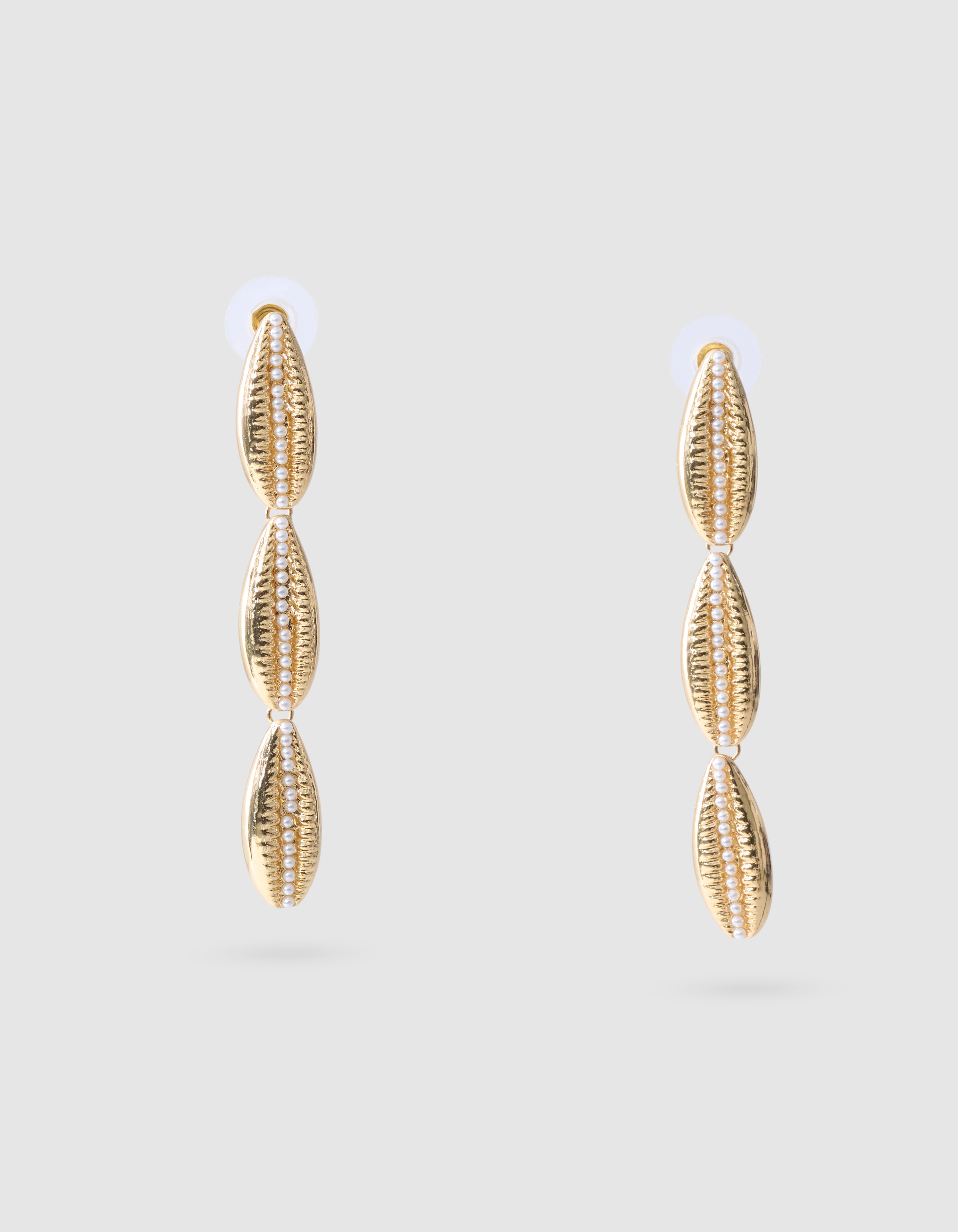 Muschel-Ohrringe Gold SHOEBY ACCESSOIRES