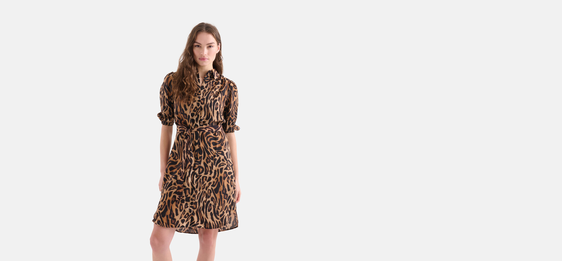 Kurzes Kleid mit Leopardenmuster SHOEBY WOMEN