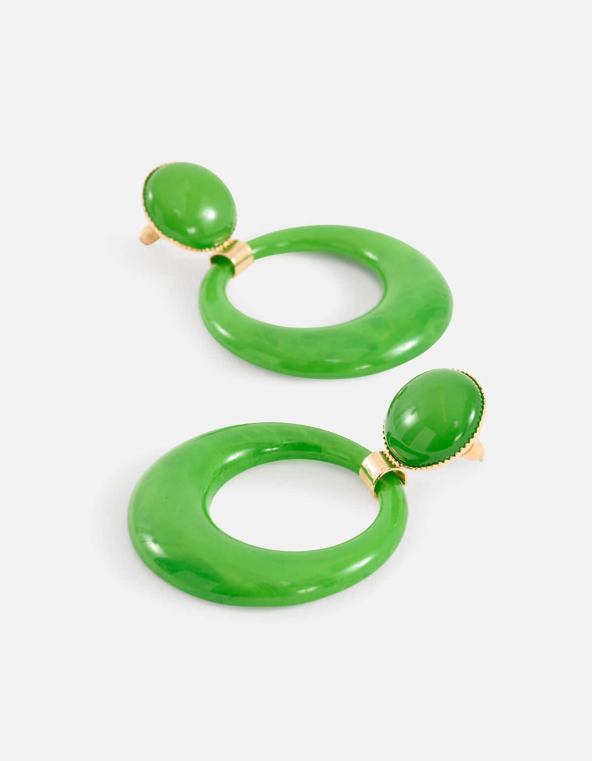 Runde Ohrringe Grün SHOEBY ACCESSOIRES
