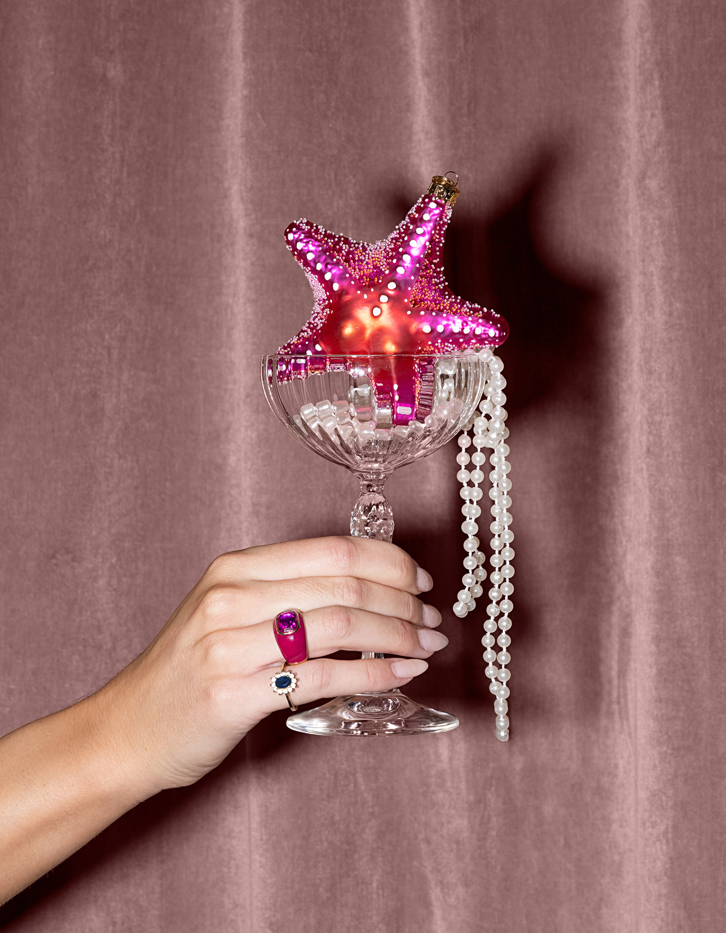 Seestern Weihnachtskugel Rosa By Fred SHOEBY ACCESSOIRES