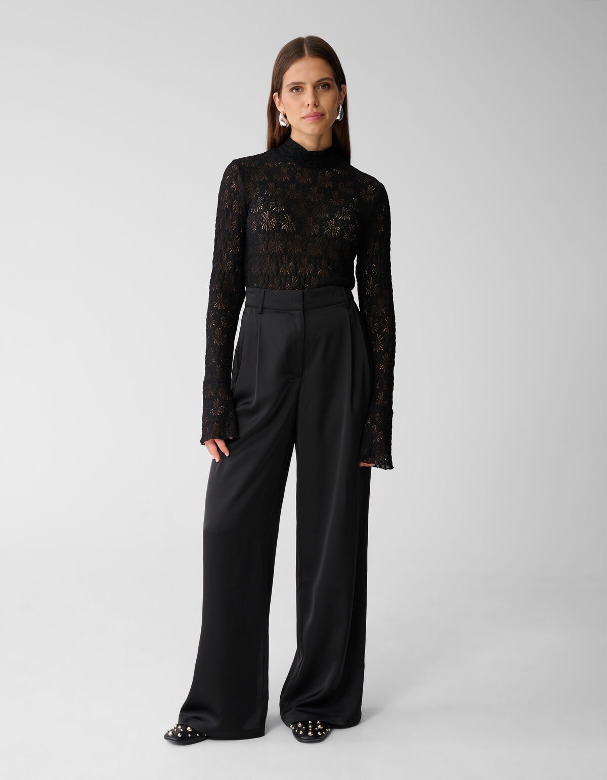 Satinhose Schwarz von Mieke SHOEBY WOMEN