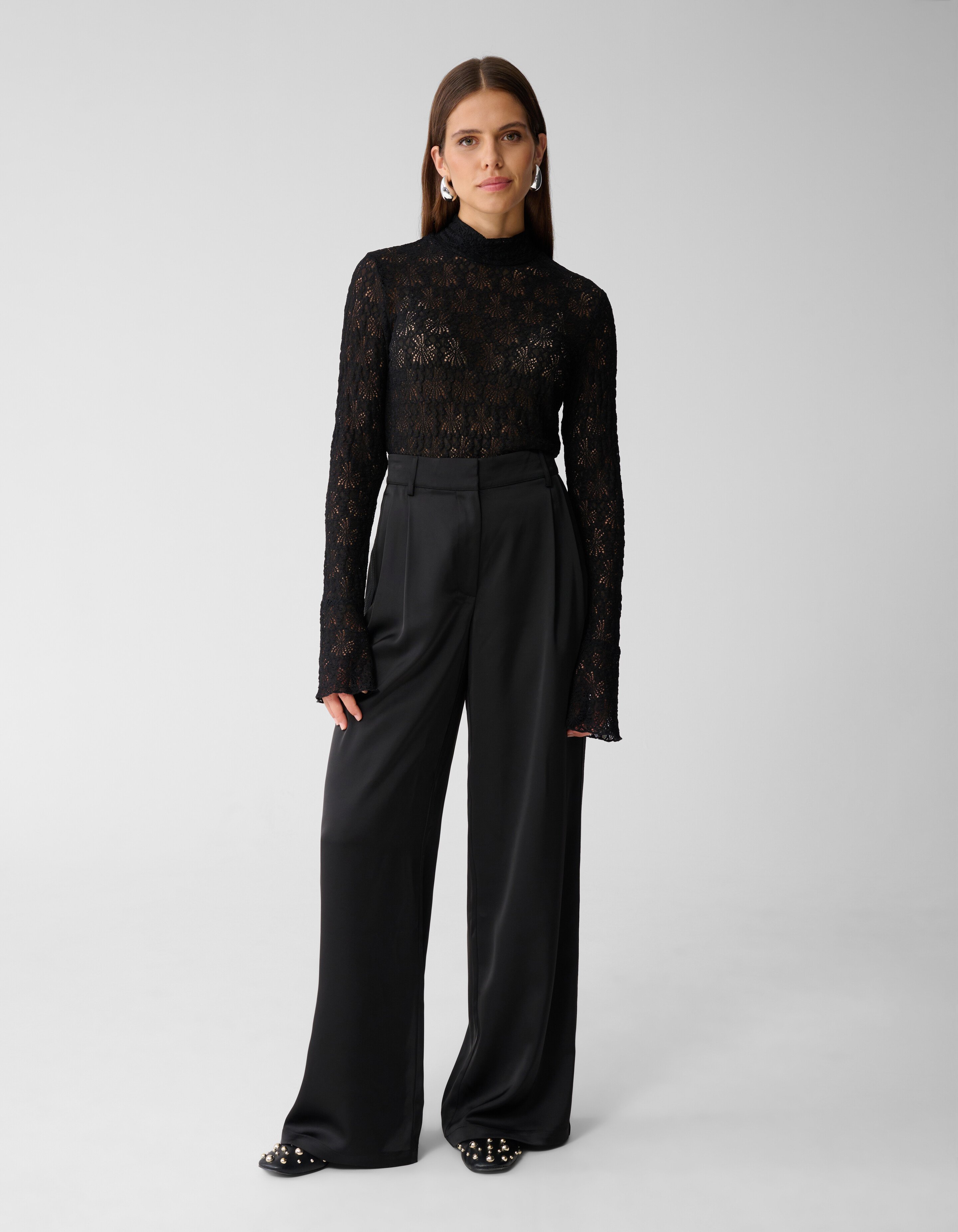 Satinhose Schwarz von Mieke SHOEBY WOMEN