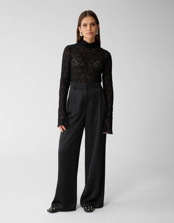 Satinhose Schwarz von Mieke SHOEBY WOMEN