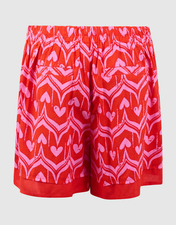 Herz-Print Skort Rosa/Rot SHOEBY GIRLS
