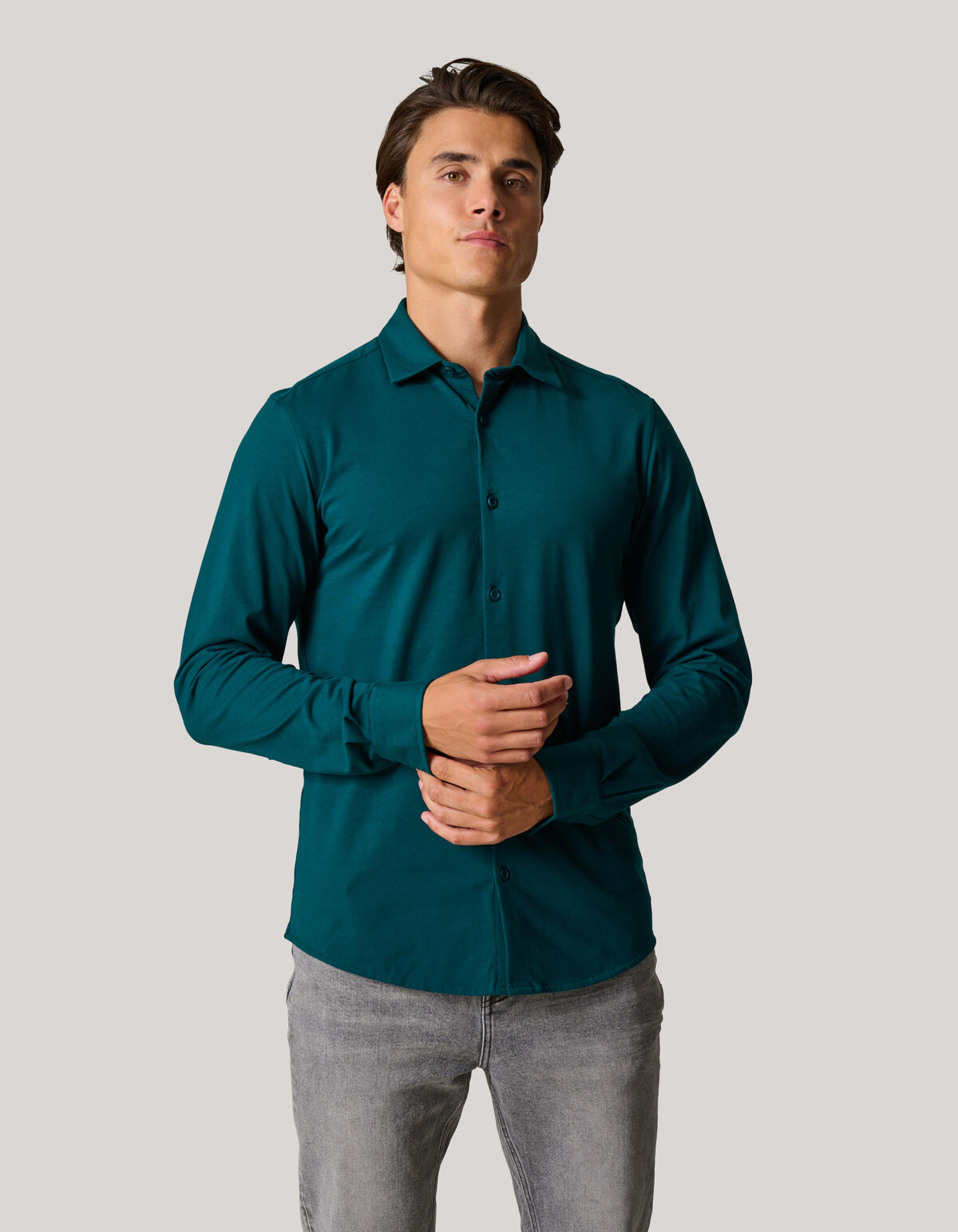 Jersey Shirt Dunkelgr&uuml;n SHOEBY MEN