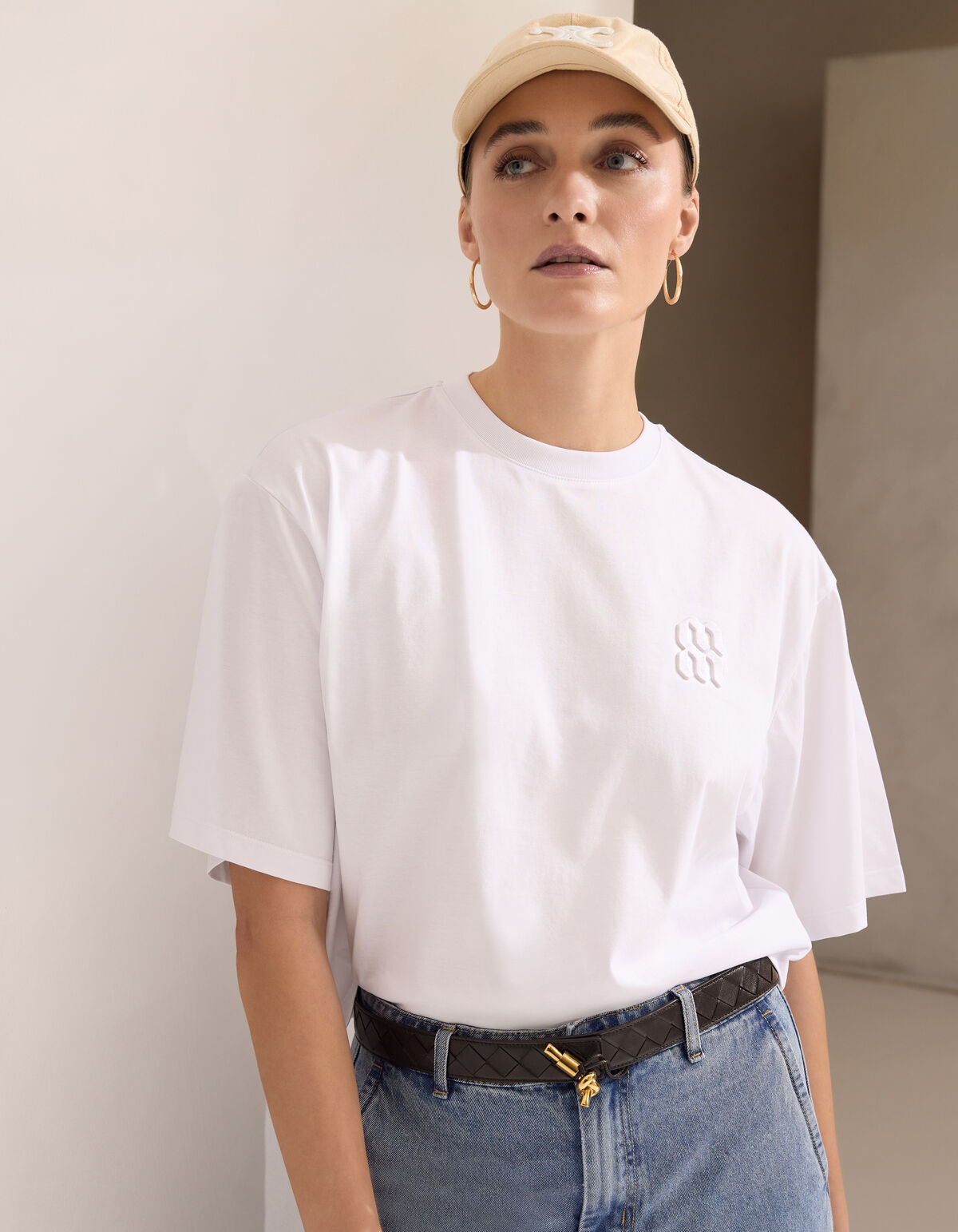 Oversized Logo T-Shirt Wei&szlig; von Mieke SHOEBY WOMEN
