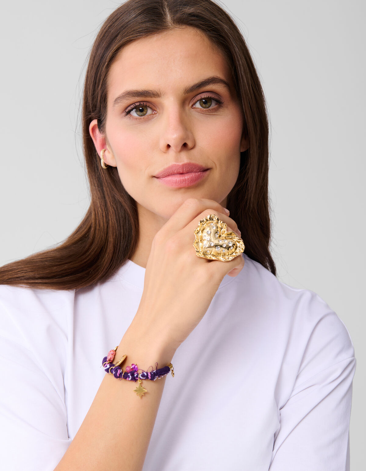 Puffed Heart Ring Gold SHOEBY ACCESSOIRES