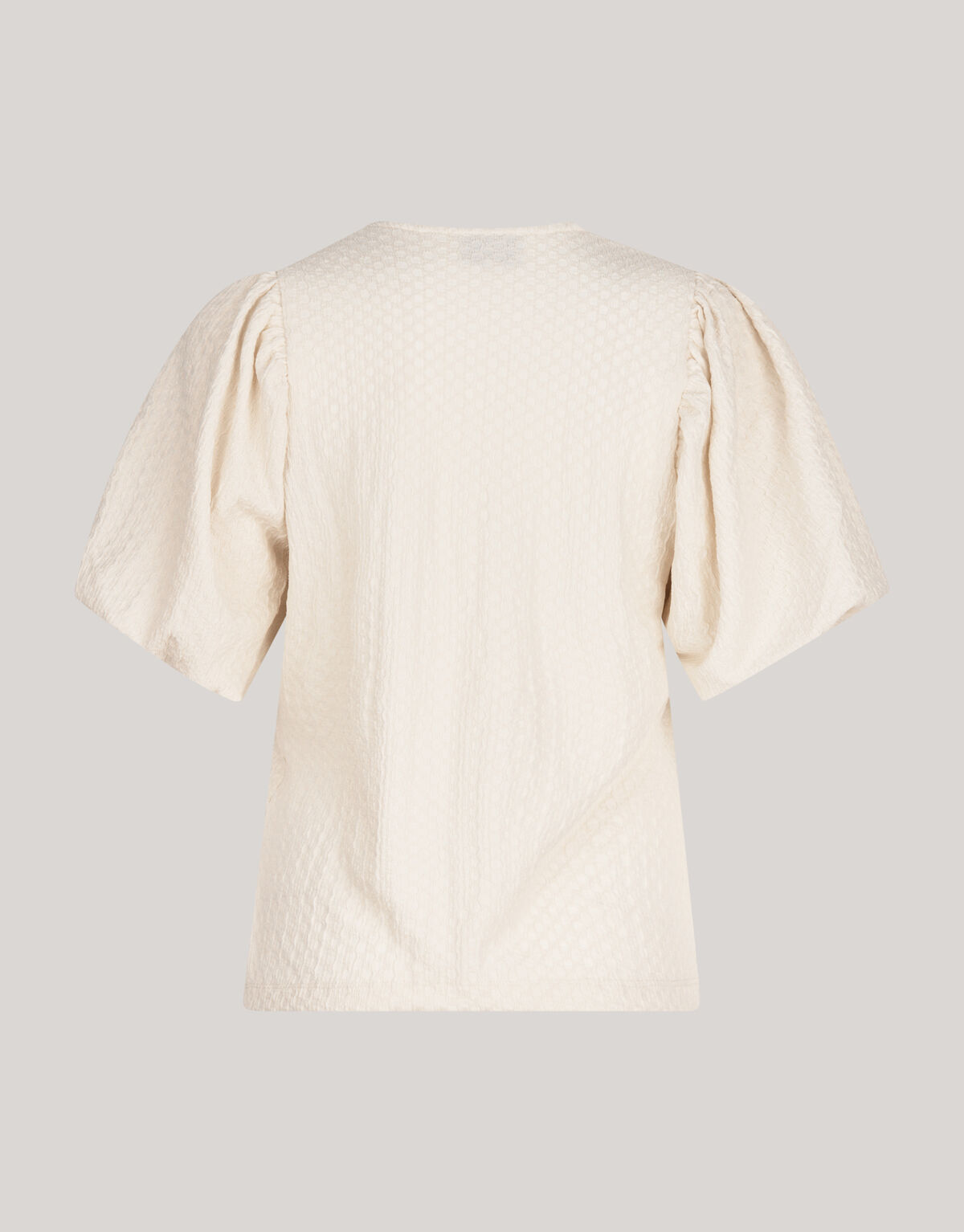 Crinkle-T-Shirt Off White SHOEBY WOMEN
