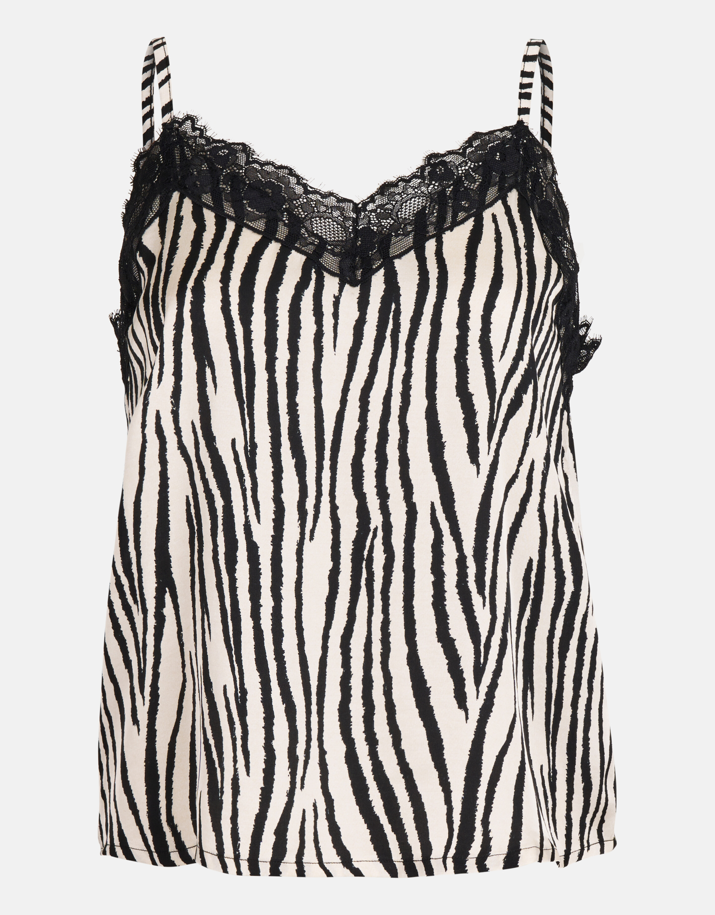 Zebra bedrucktes Singulett Schwarz/Weiß SHOEBY WOMEN