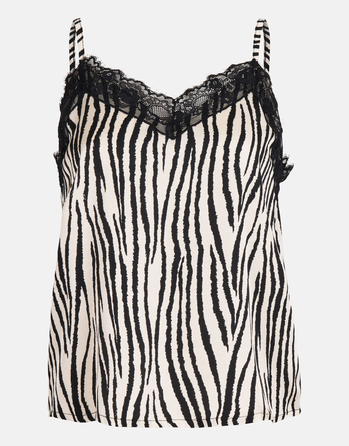 Zebra bedrucktes Singulett Schwarz/Weiß SHOEBY WOMEN