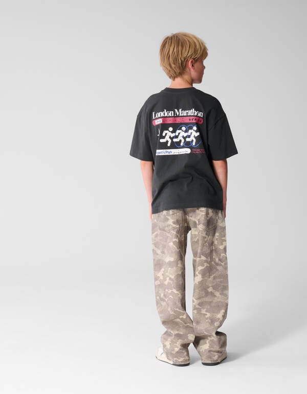 Camo Baggy Fit Jeans in Hellbraun SHOEBY BOYS