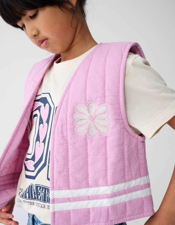 Bestickte Weste Hellrosa SHOEBY GIRLS