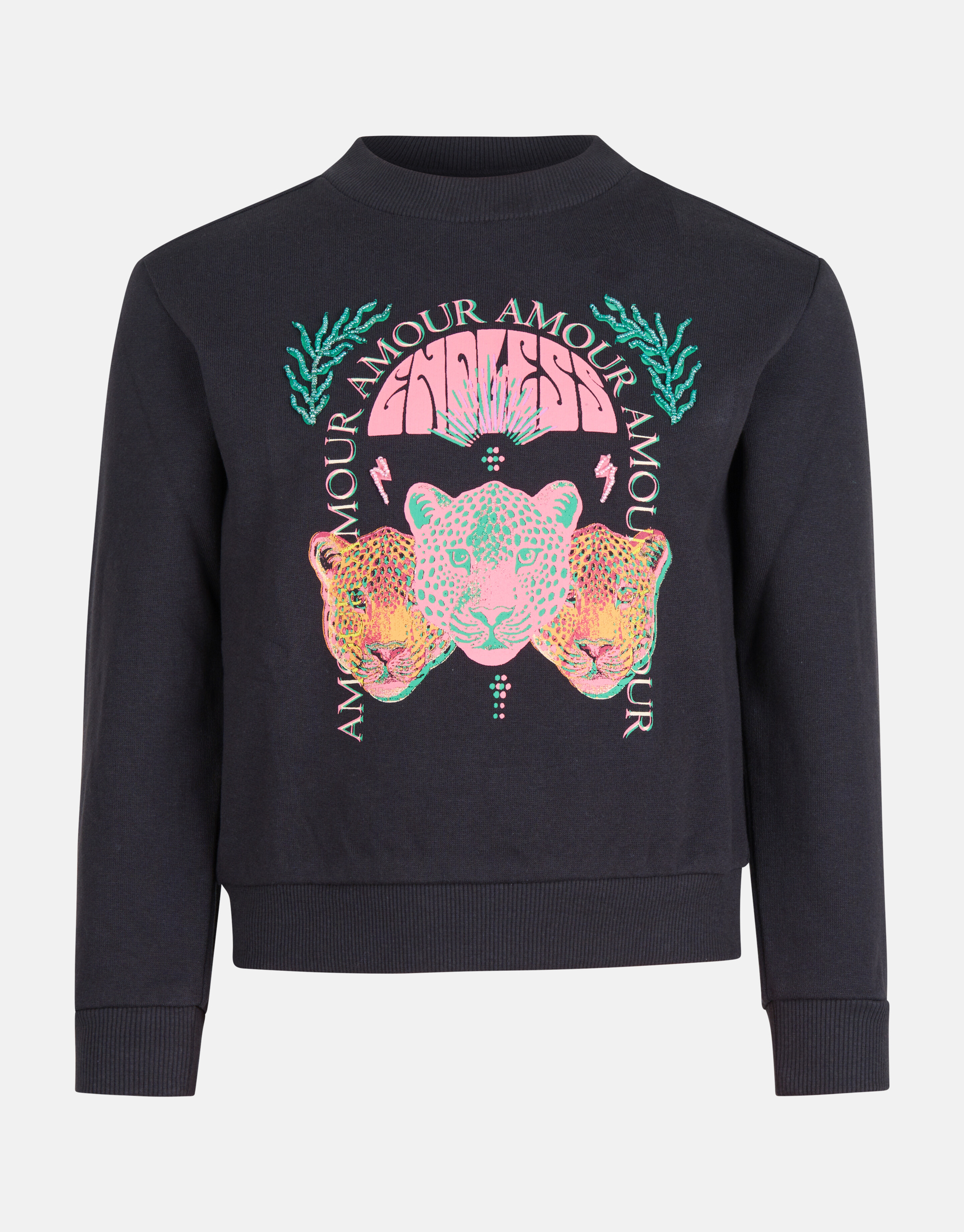 Sweatshirt mit Tigerdruck Dunkelgrau SHOEBY GIRLS