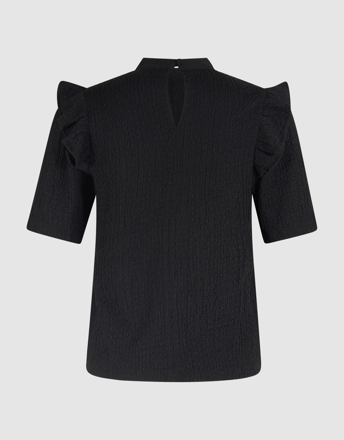 Crinkle Ruffle Top Schwarz SHOEBY WOMEN
