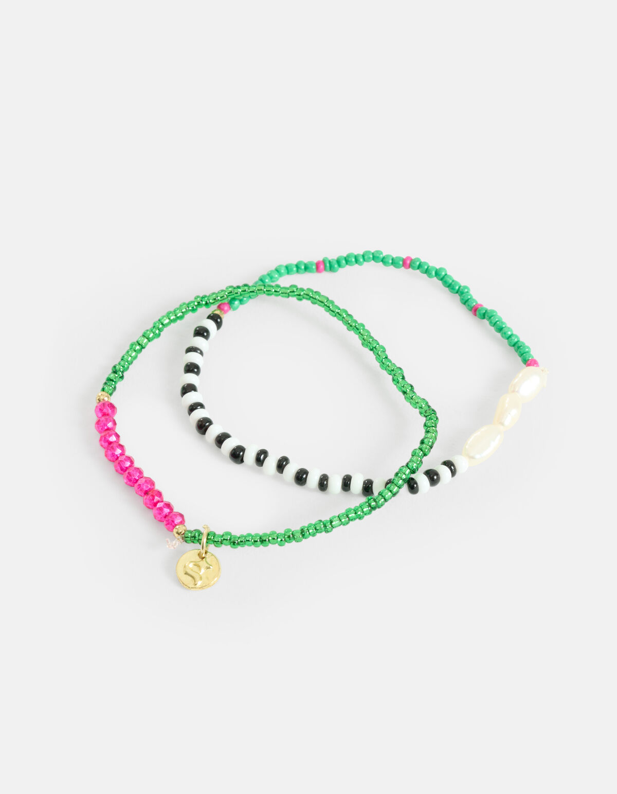 Perlenarmbänder Set Grün SHOEBY ACCESSOIRES