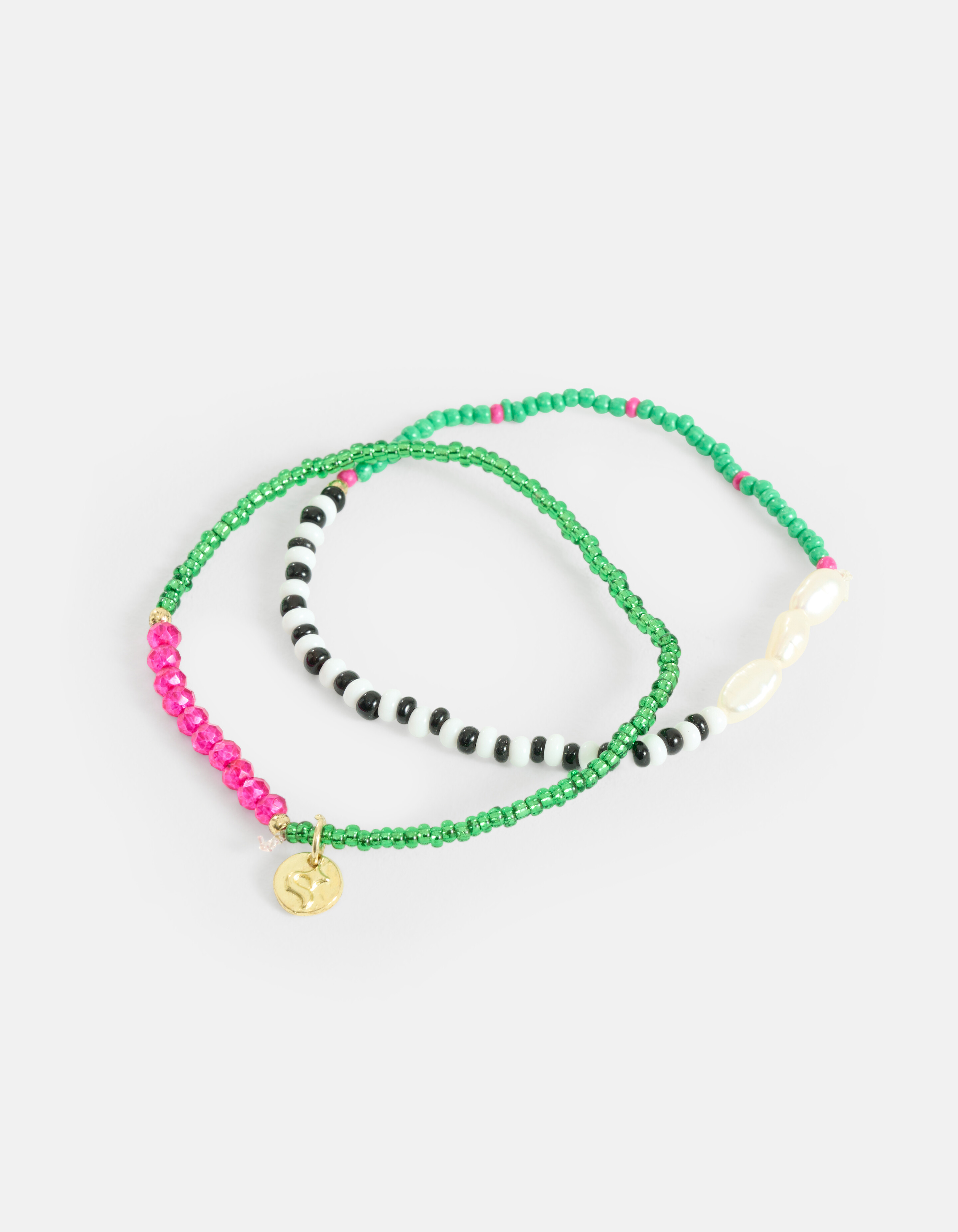 Perlenarmbänder Set Grün SHOEBY ACCESSOIRES