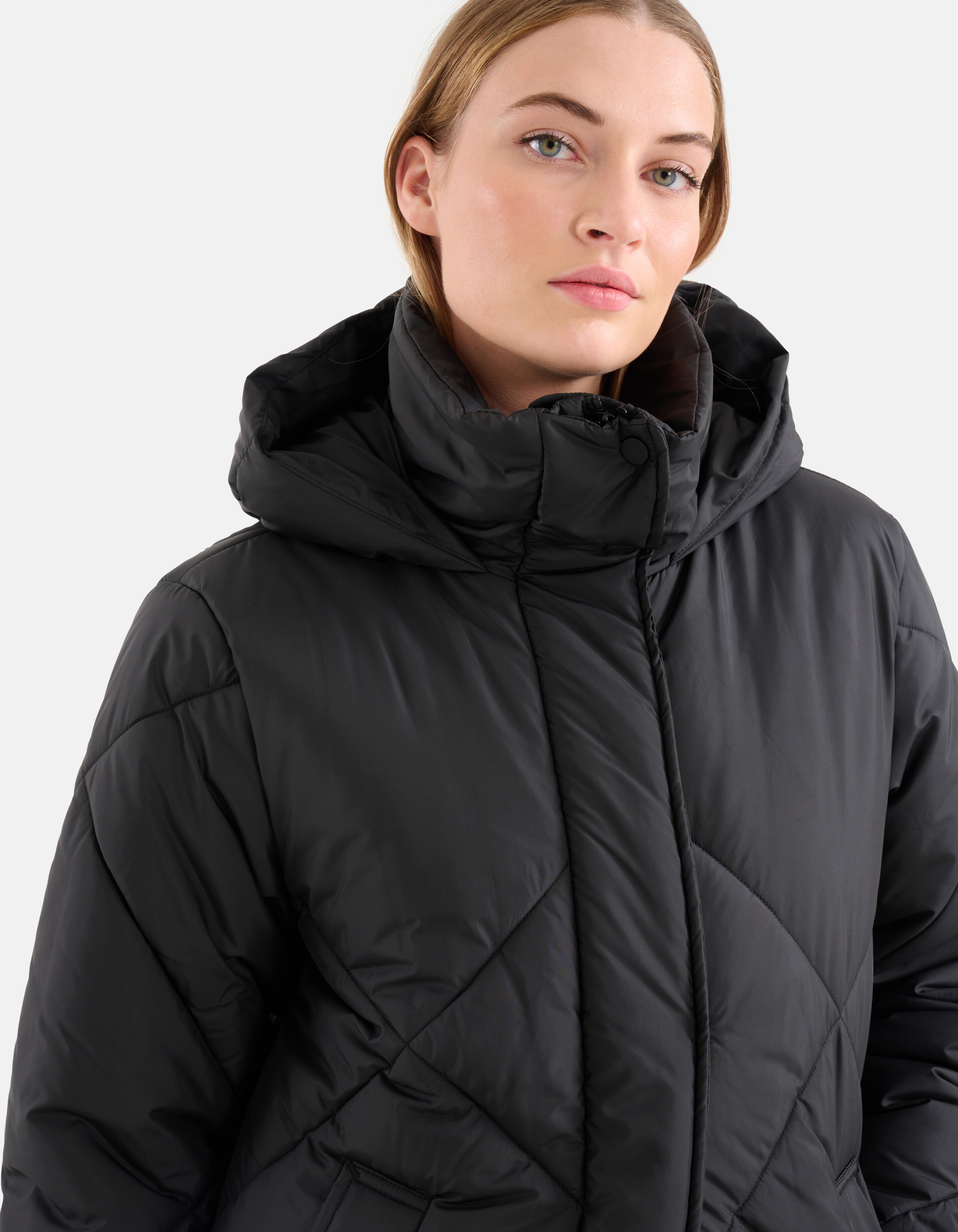 Lange Pufferjacke Schwarz SHOEBY WOMEN