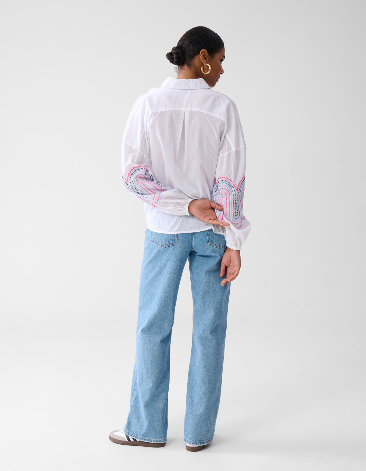 Bluse mit Stickerei Off White SHOEBY WOMEN