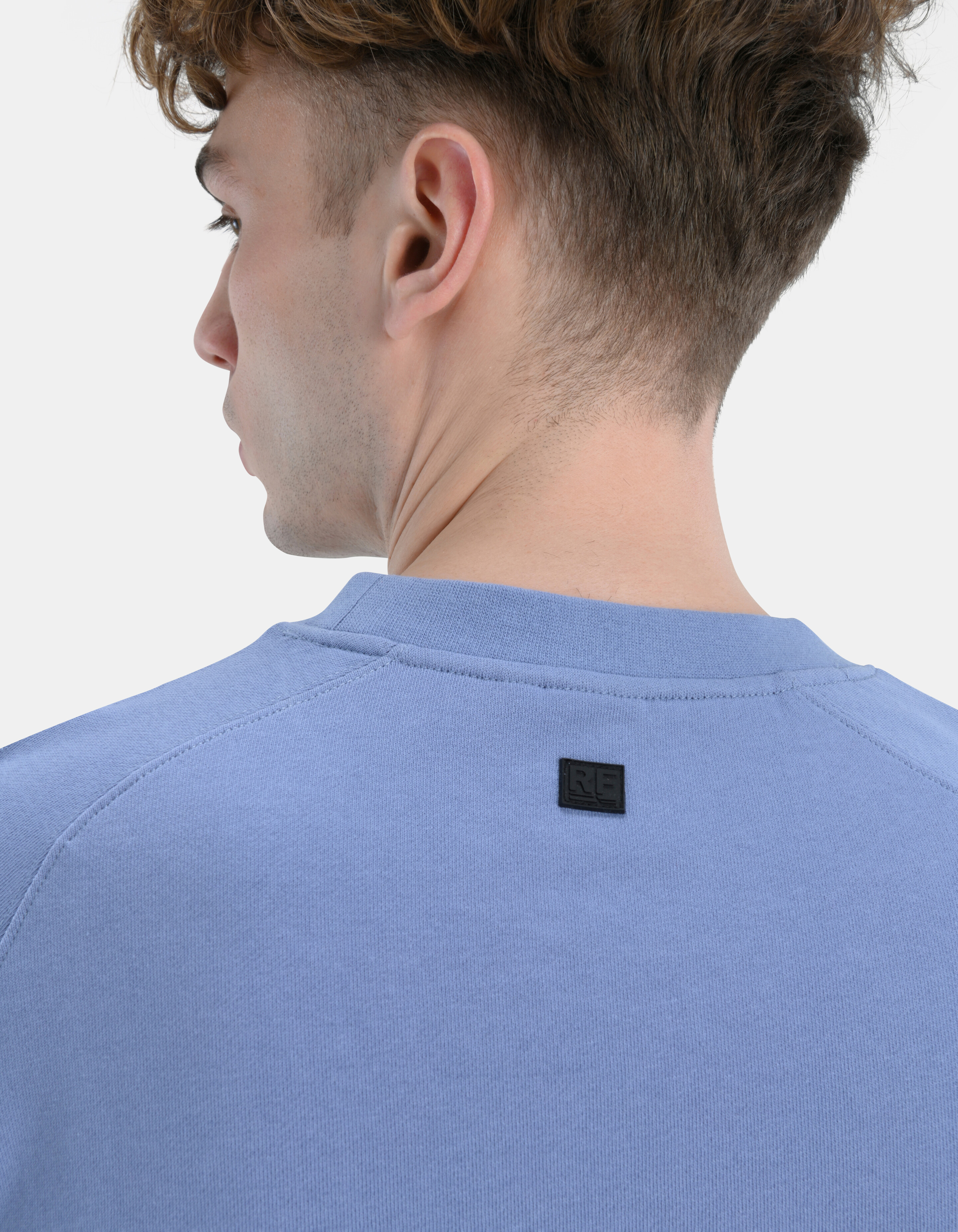 T-Shirt aus Sweatshirt-Stoff Blau REFILL