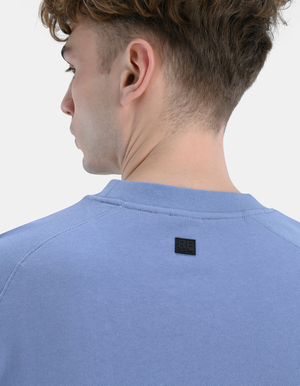 T-Shirt aus Sweatshirt-Stoff Blau REFILL
