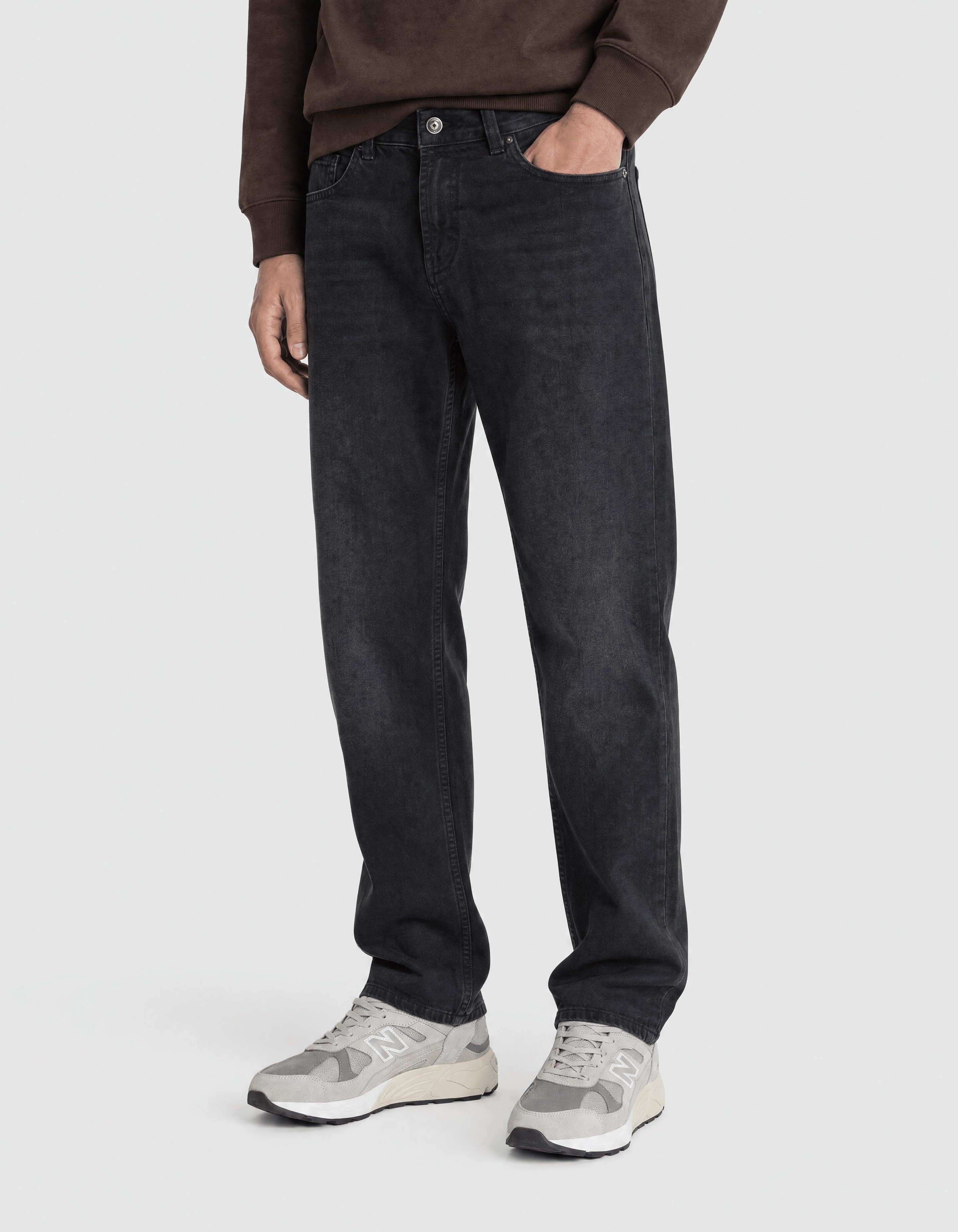 Moderne Straight-Fit-Jeans Schwarz Gr&ouml;&szlig;e 34 SHOEBY MEN