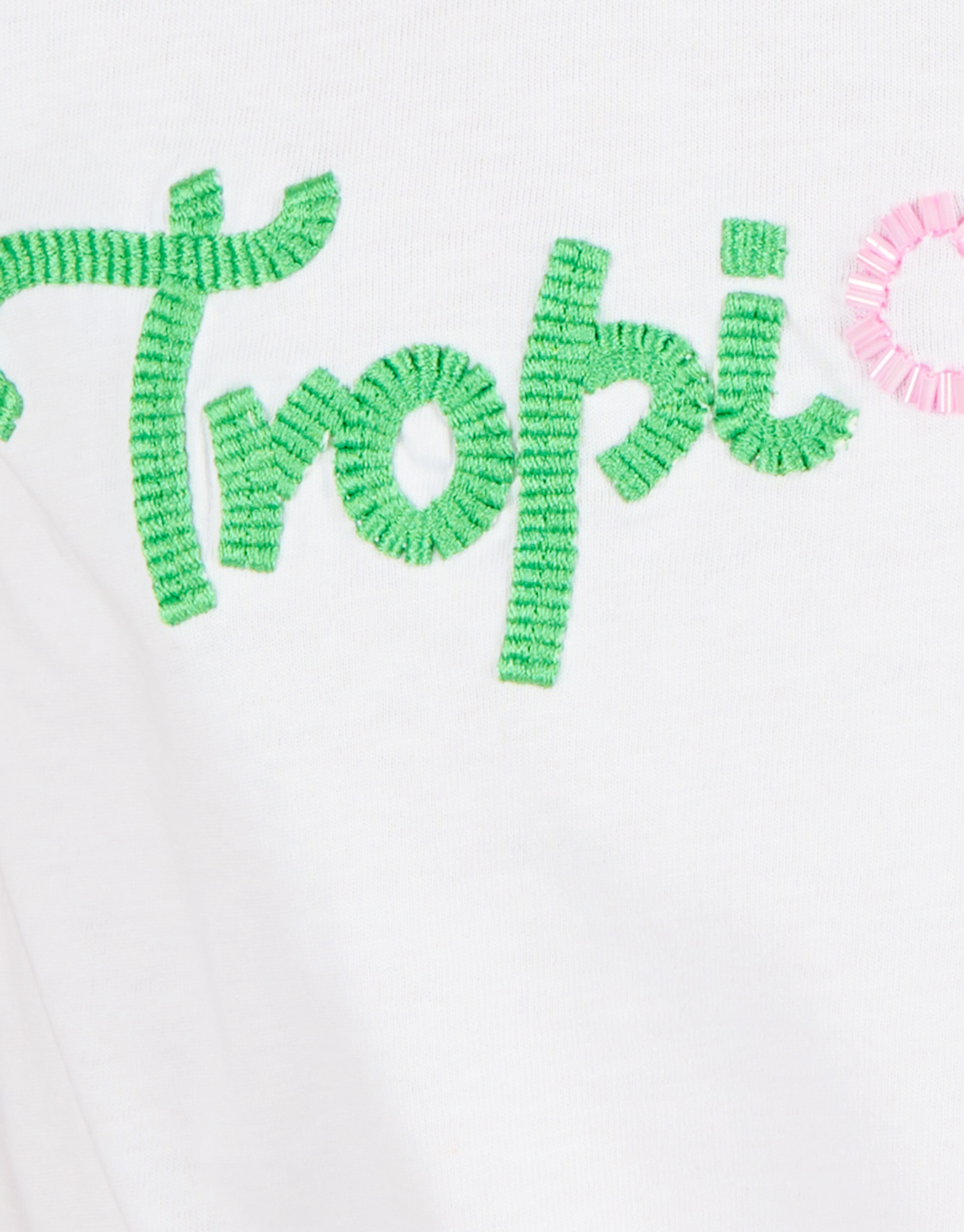 T-Shirt mit gesticktem Aufdruck Weiß SHOEBY GIRLS