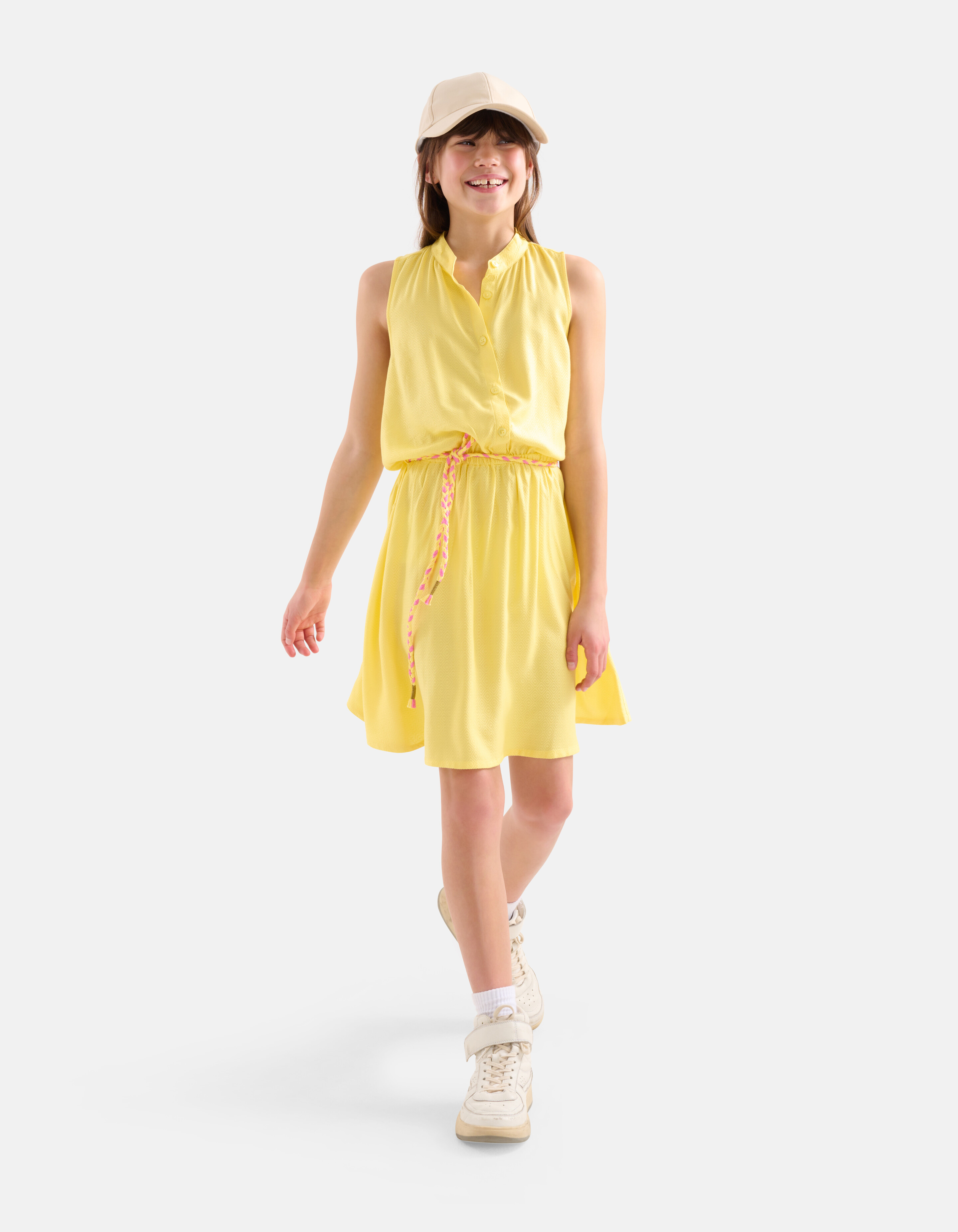 Jacquard-Kleid Gelb SHOEBY GIRLS