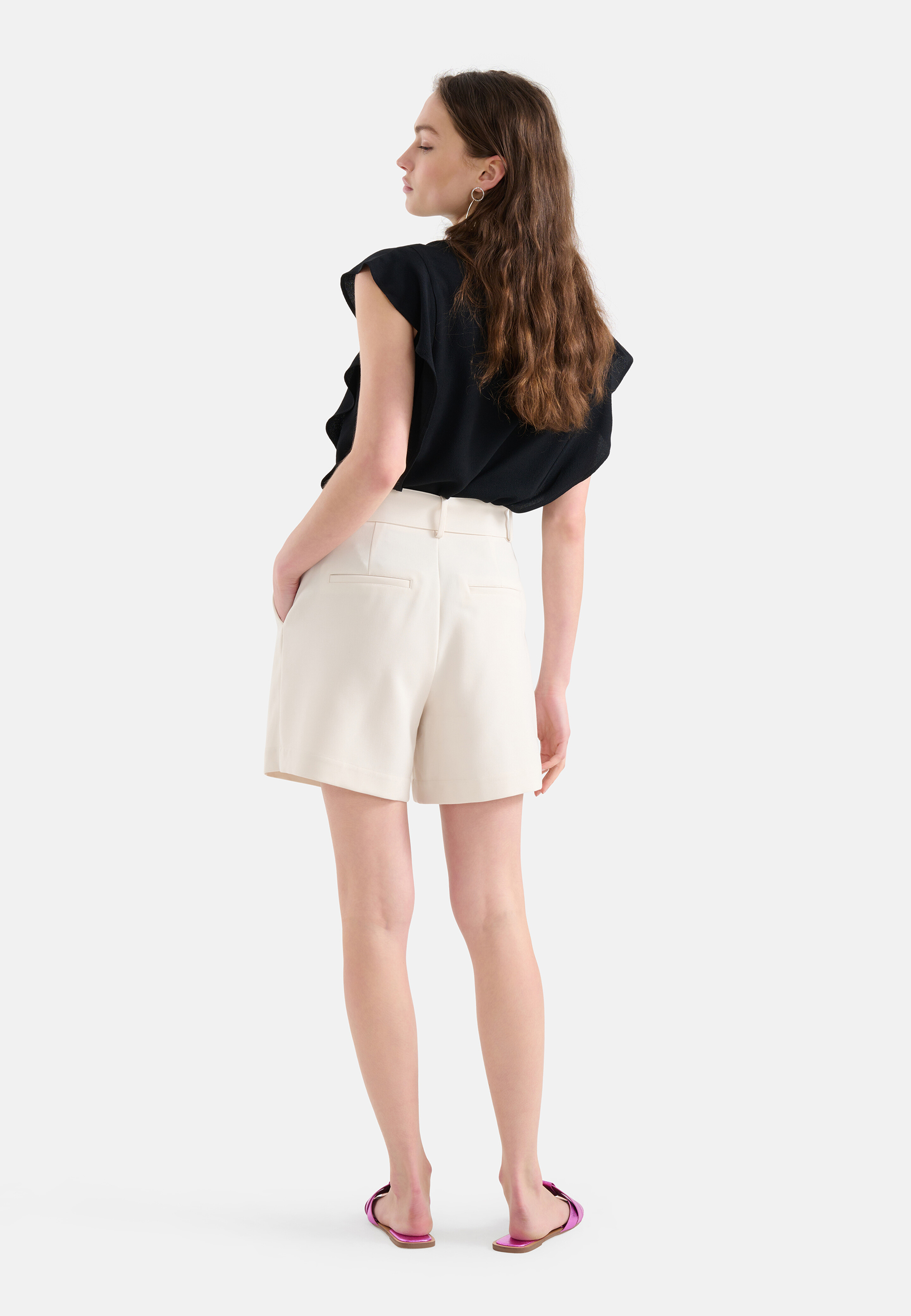 Rüschen-Top Schwarz SHOEBY WOMEN