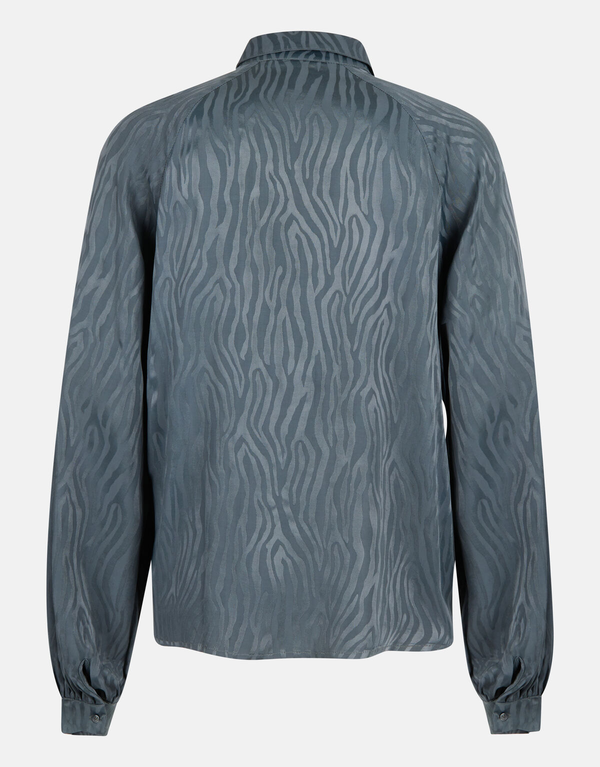 Entspannte Jacquard-Bluse Petrol SHOEBY WOMEN