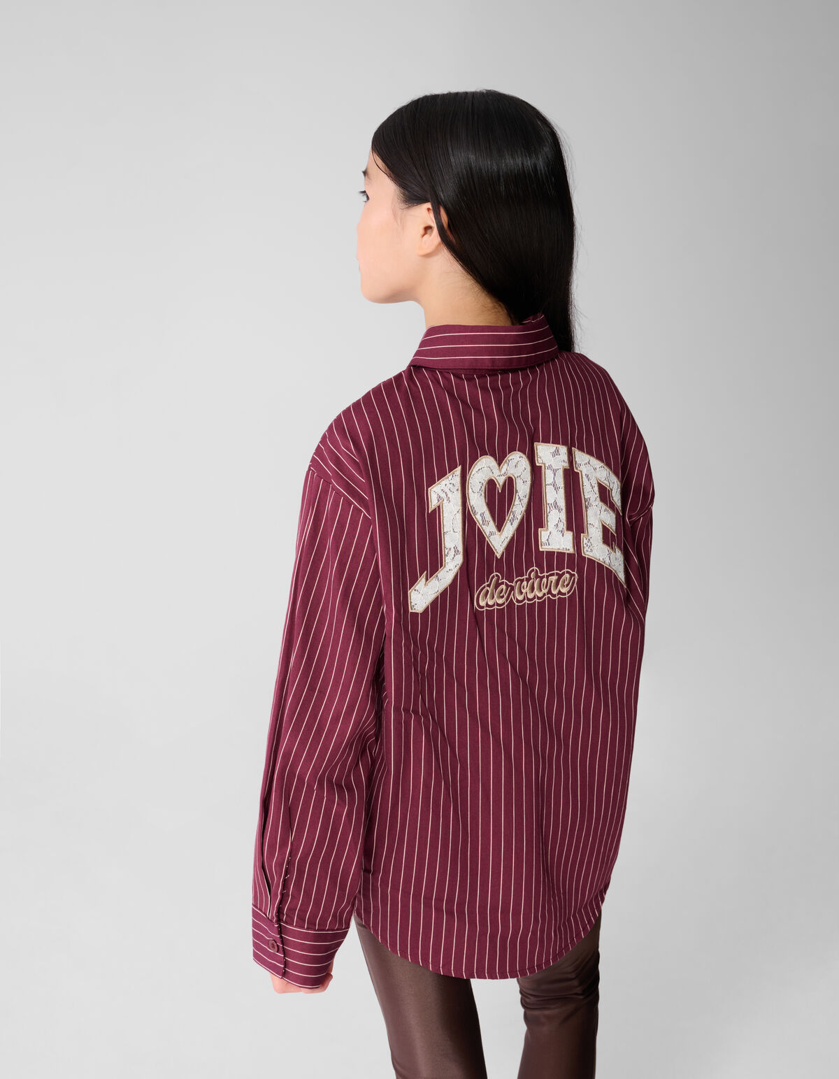 Bluse mit Spitzen-Nadelstreifen und Oversize-Passf SHOEBY GIRLS