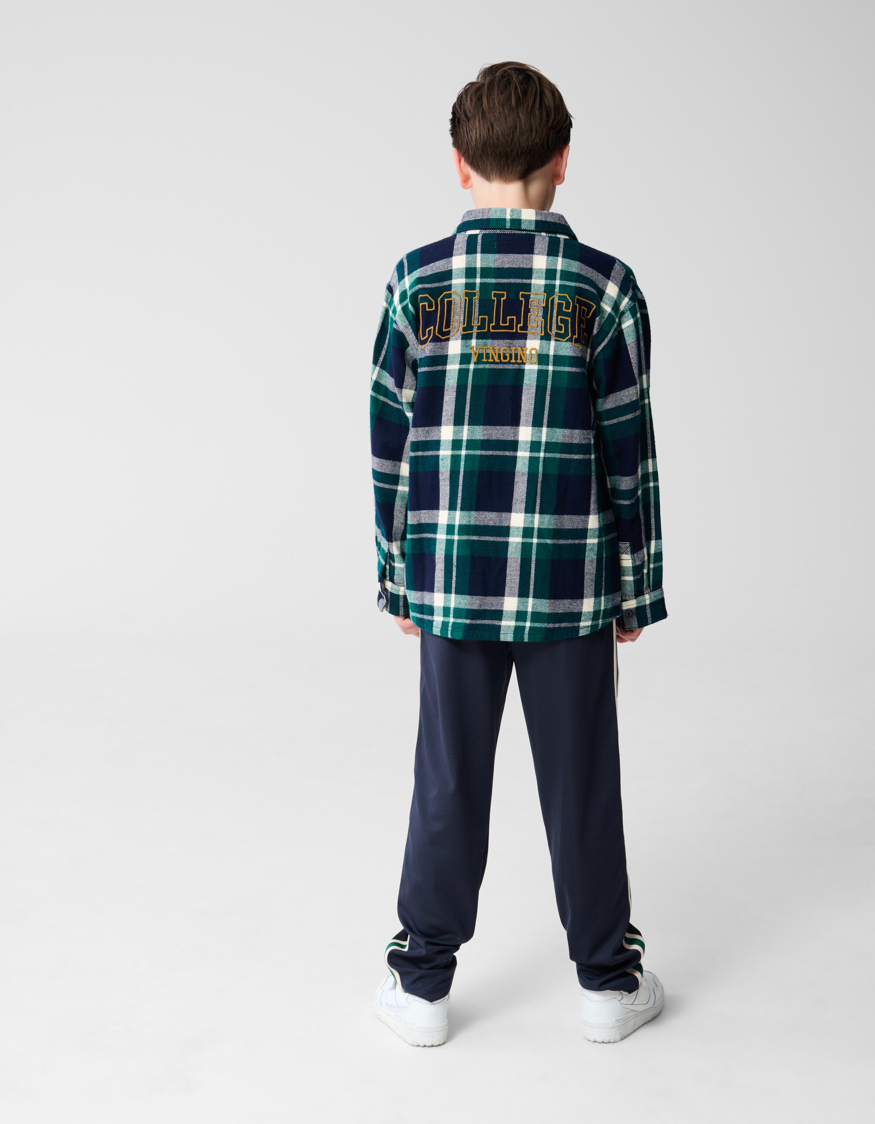 Gekaroiertes Overshirt Dunkelblau von Vingino SHOEBY BOYS