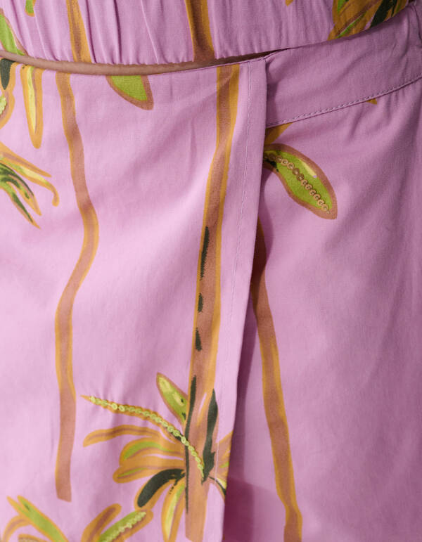 Palmen-Pailletten-Skort Helllila SHOEBY GIRLS