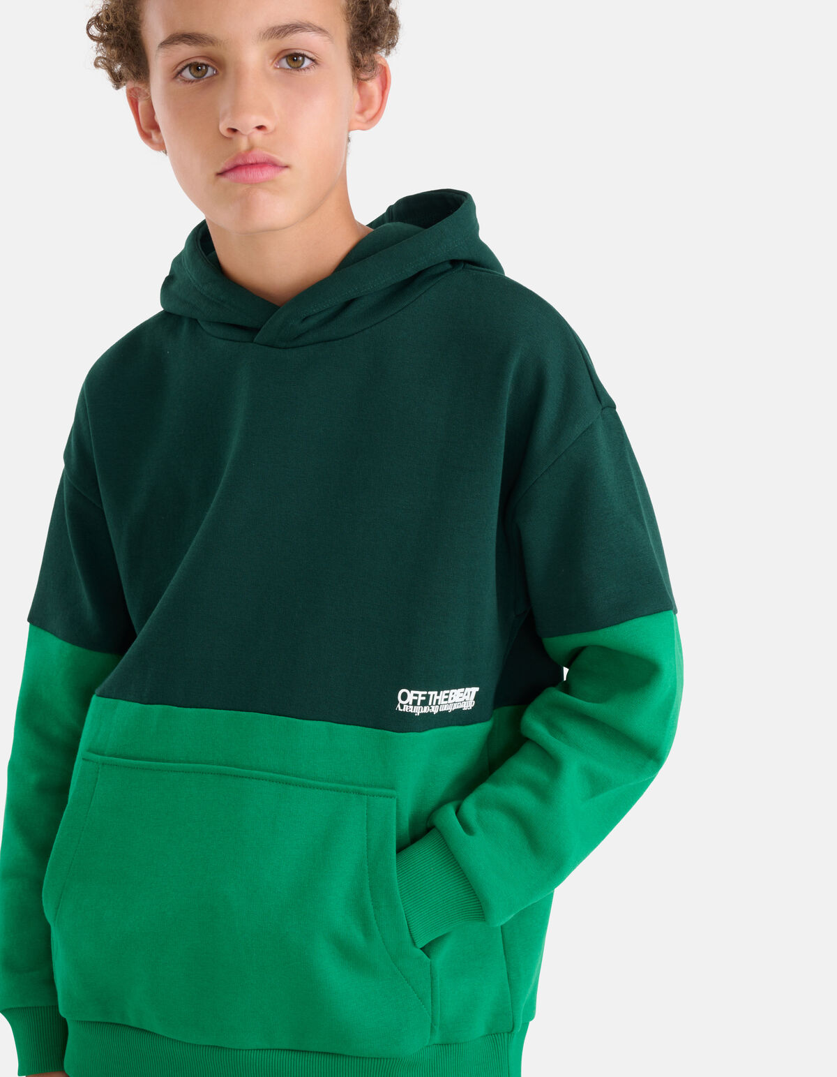 Colorblock Hoodie Grün SHOEBY BOYS