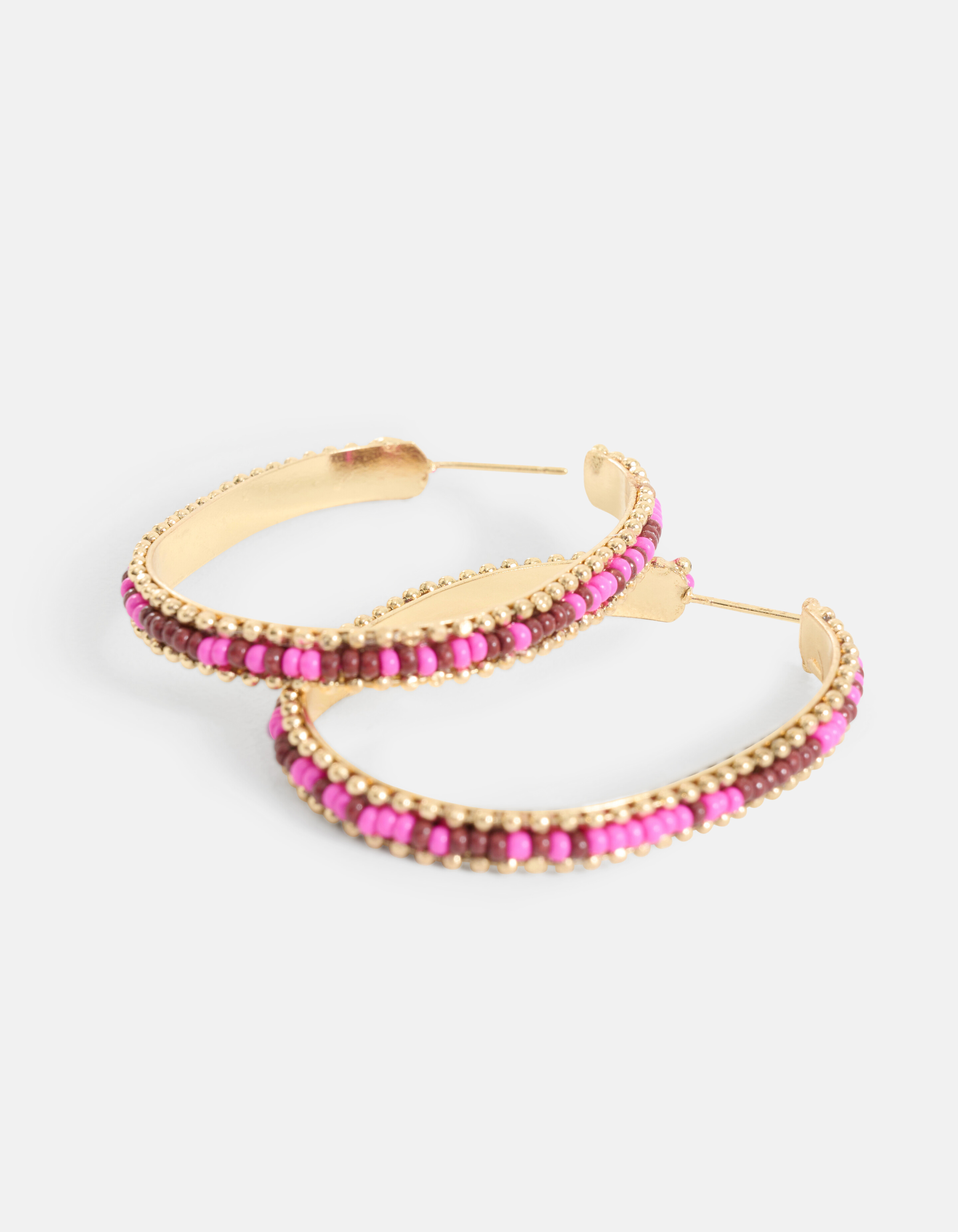 Ovale Perlenohrringe Rosa SHOEBY ACCESSOIRES