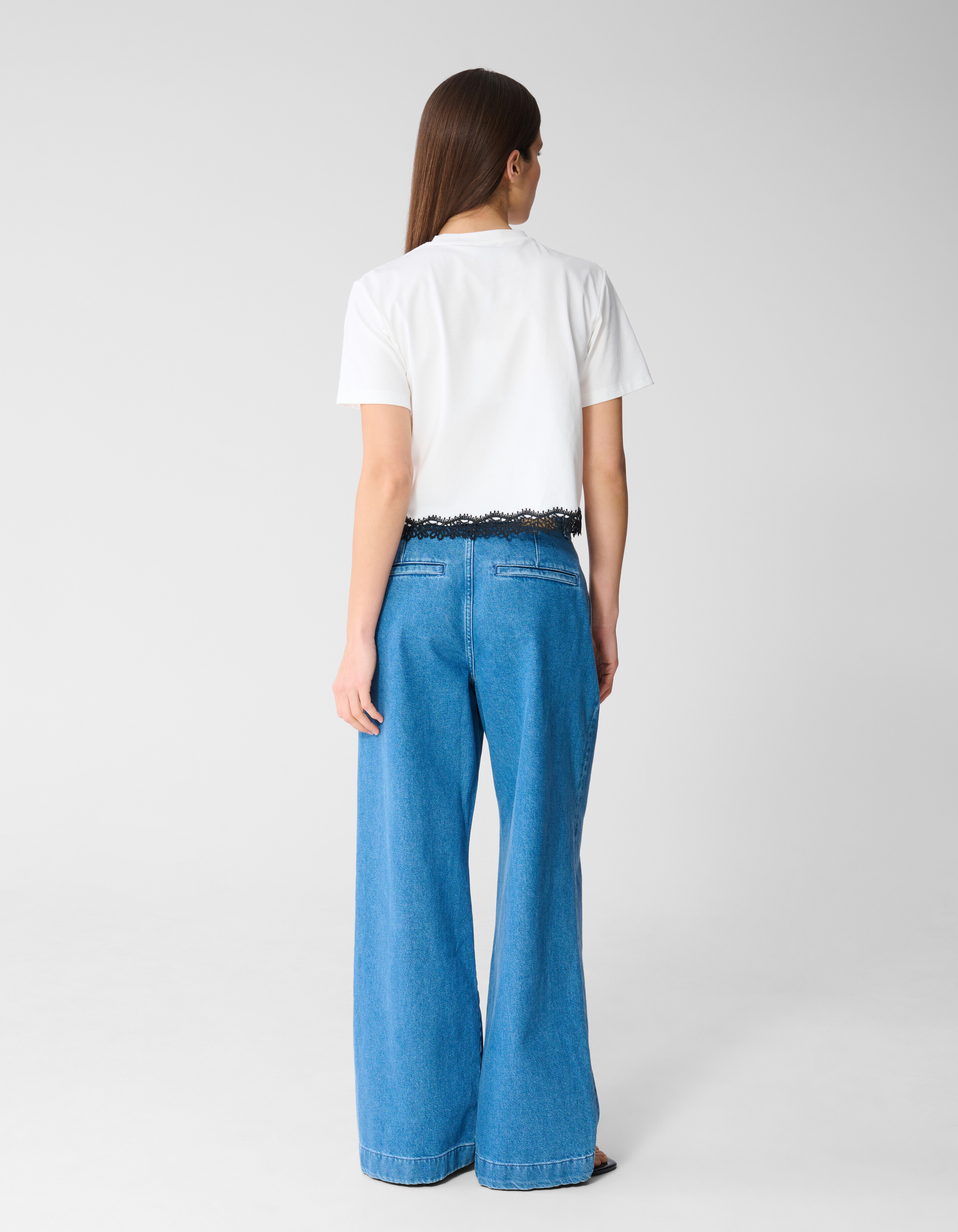 Faltenhose mit weitem Bein, Mediumstone SHOEBY WOMEN