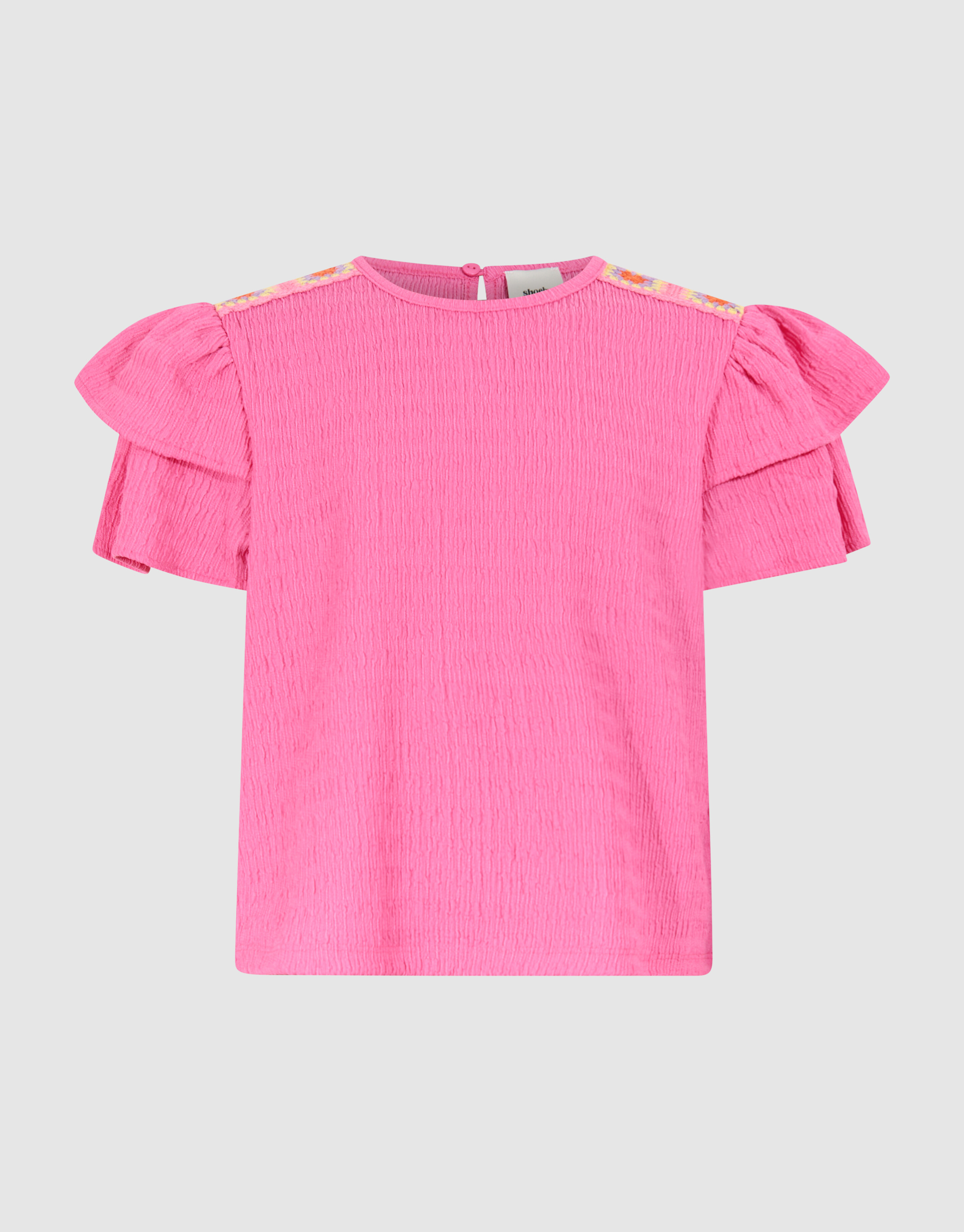 Gehäkeltes Crinkle-Top Rosa SHOEBY GIRLS