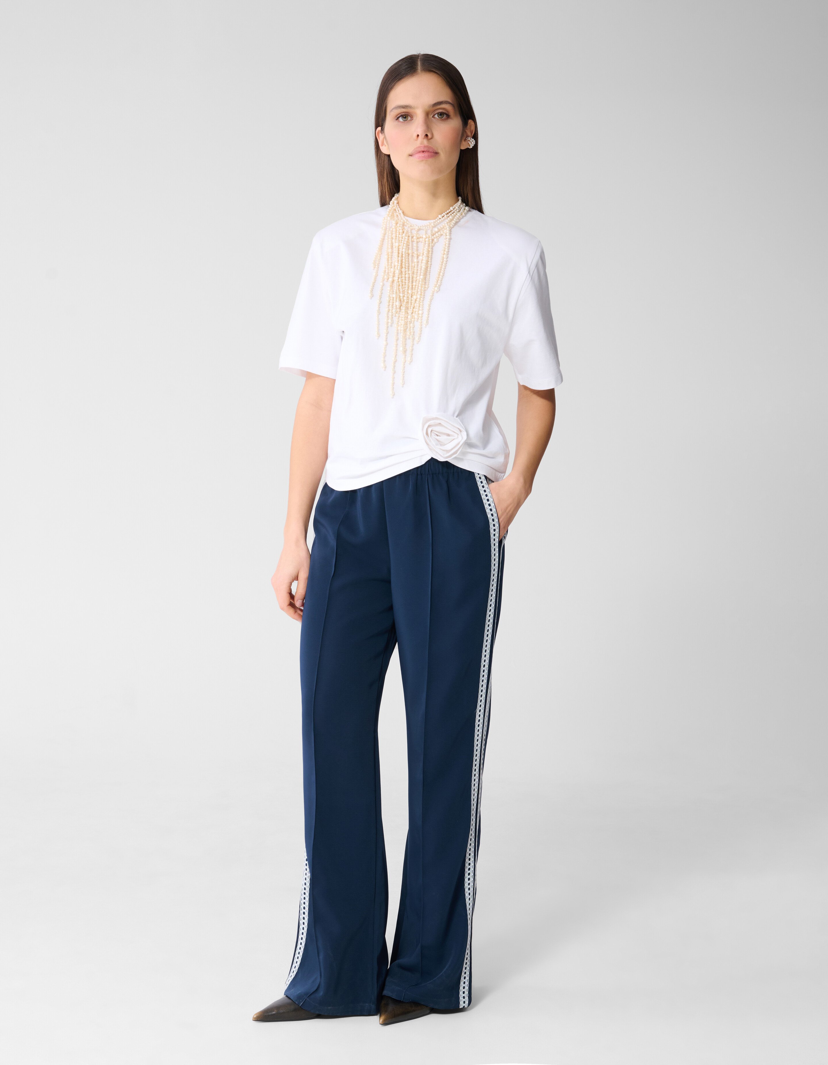 Blumen-T-Shirt Wei&szlig; SHOEBY WOMEN