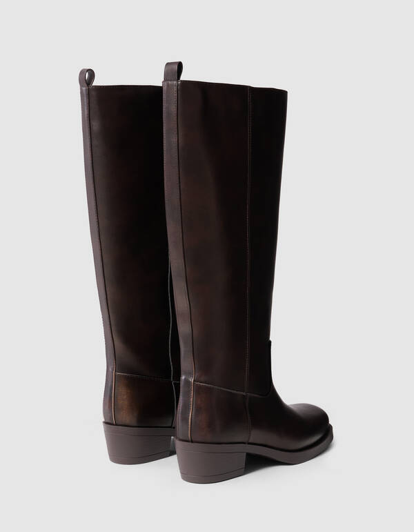 Hohe Stiefel dunkelbraun SHOEBY SHOES