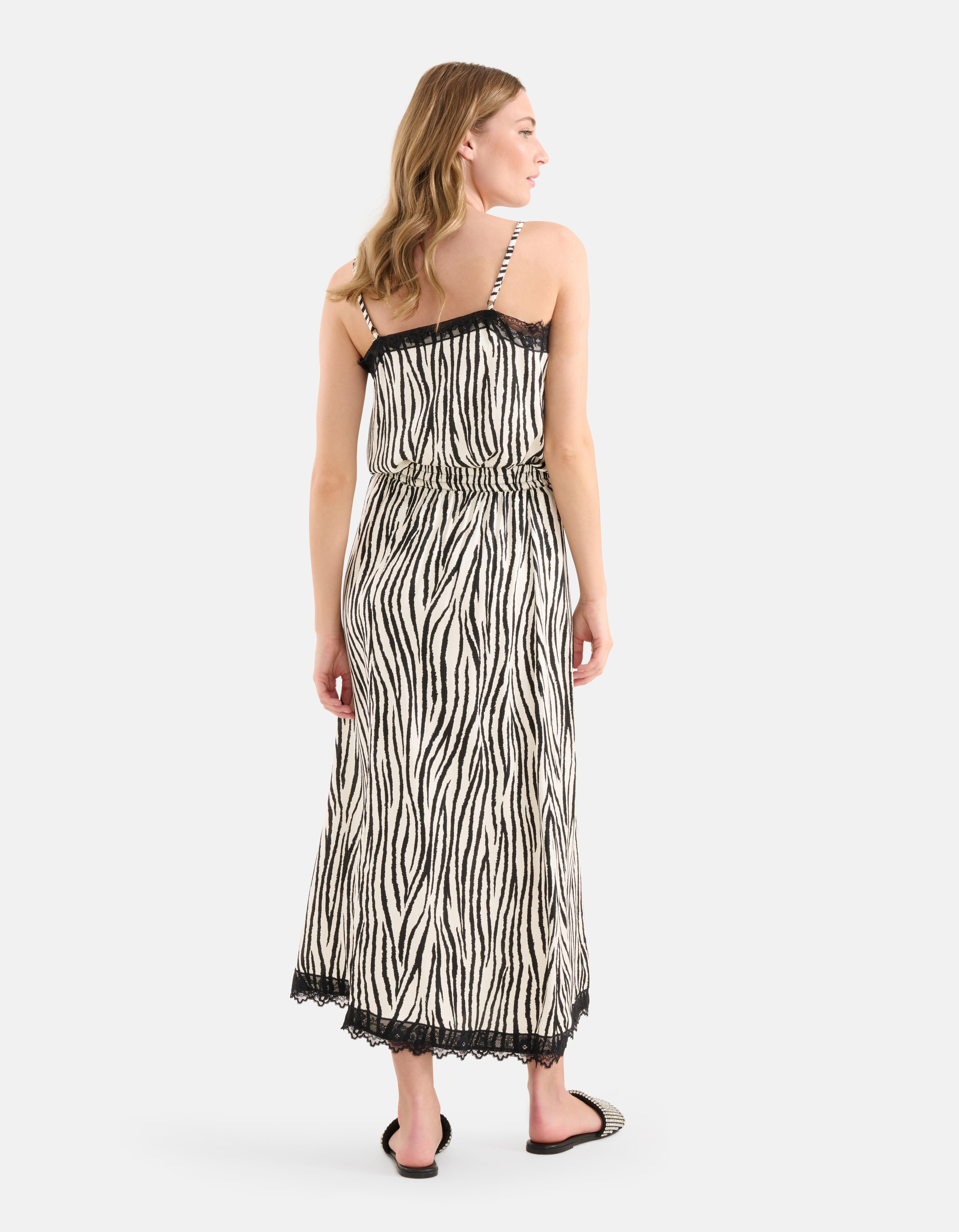 Zebra bedrucktes Singulett Schwarz/Weiß SHOEBY WOMEN