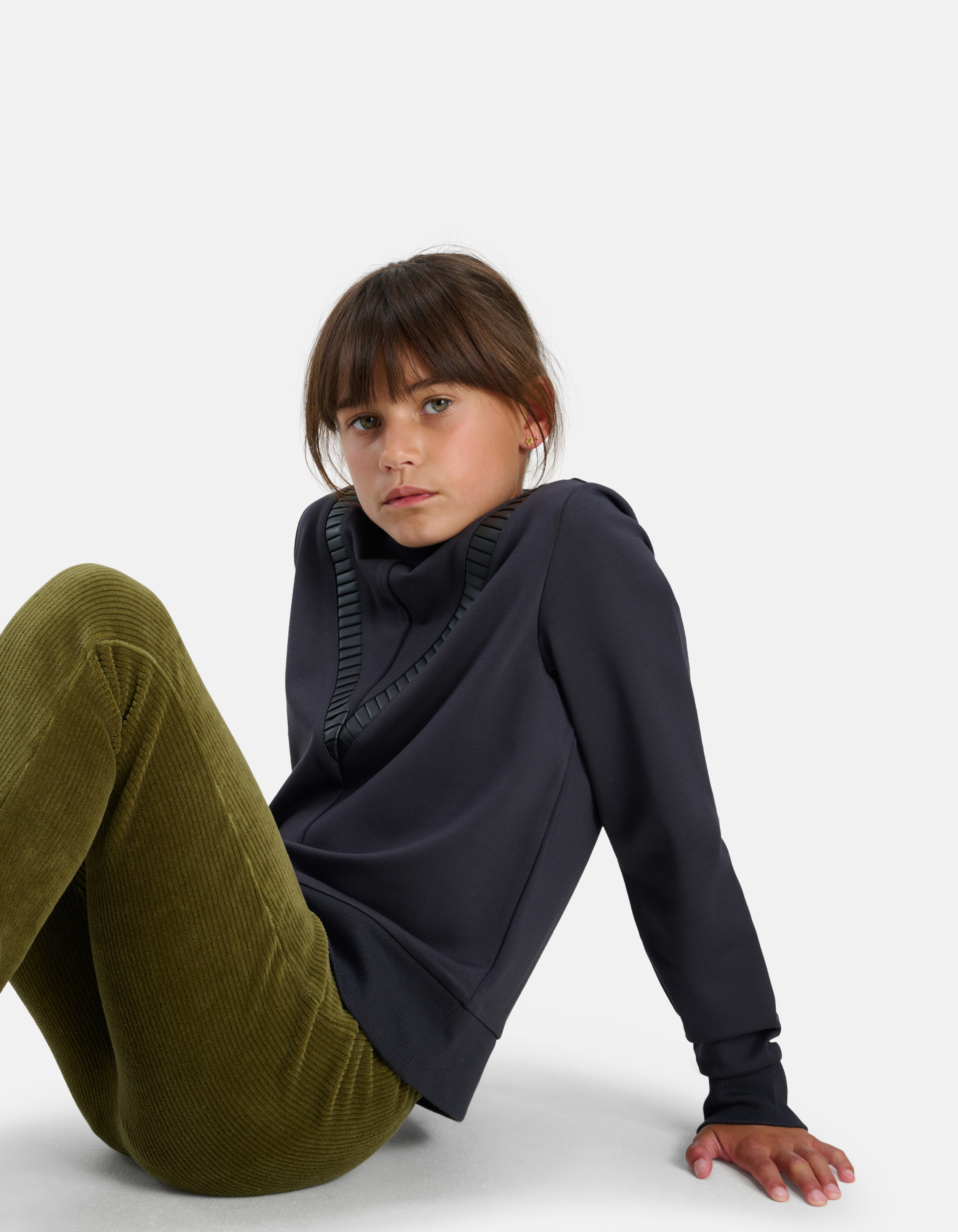 Detaillierter Pullover Grau SHOEBY GIRLS